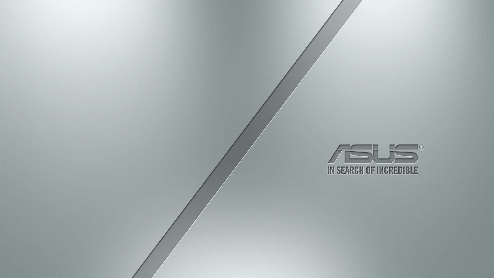 Logo Asus grigio minimalista, 1920x1080 Full HD 1080p, Laptop