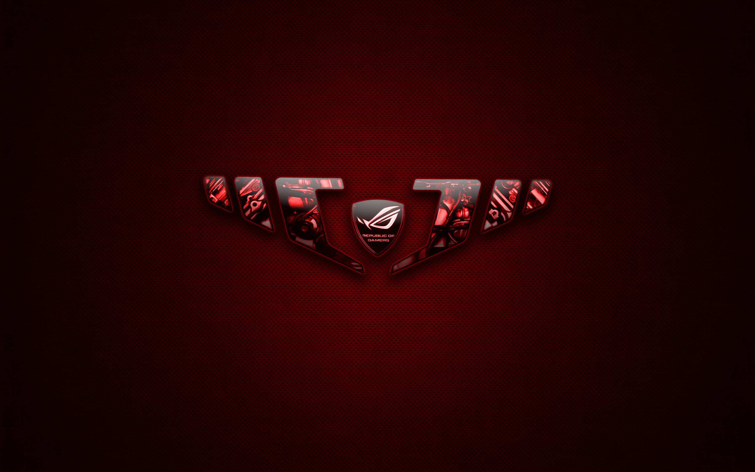 Logo ROG rosso su sfondo scuro, ASUS, 2560x1600 2K+, Desktop