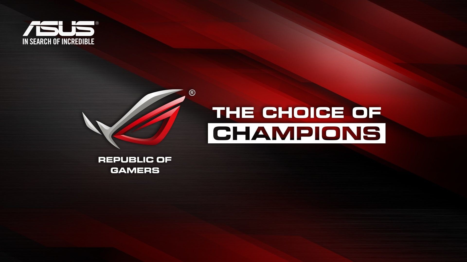 Logo Asus ROG rosso nero, 1920x1080 Full HD 1080p, Desktop