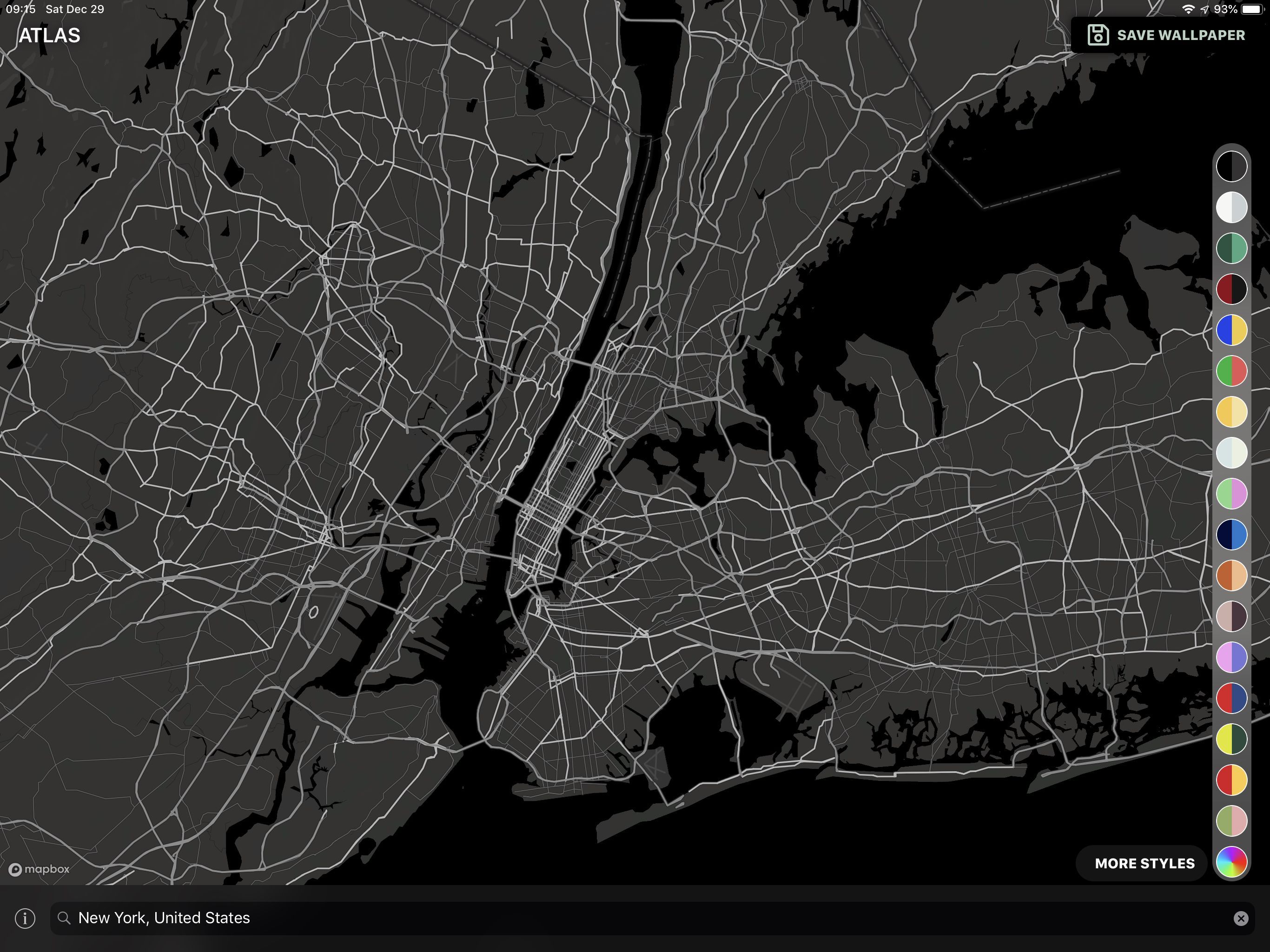 Mappa New York atlante nero, 2732x2048 2K, PC