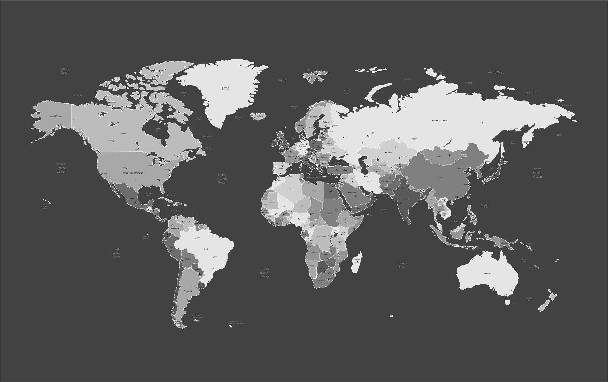 Mappa mondo fusi orari nero, 5570x3133 Ultra HD, 4K TV