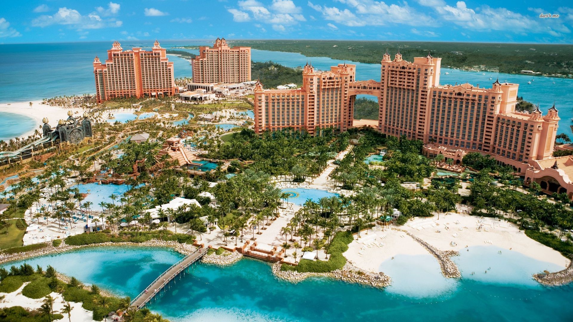 Resort Atlantis Bahamas veduta aerea, 1920x1080 1080p, PC Desktop