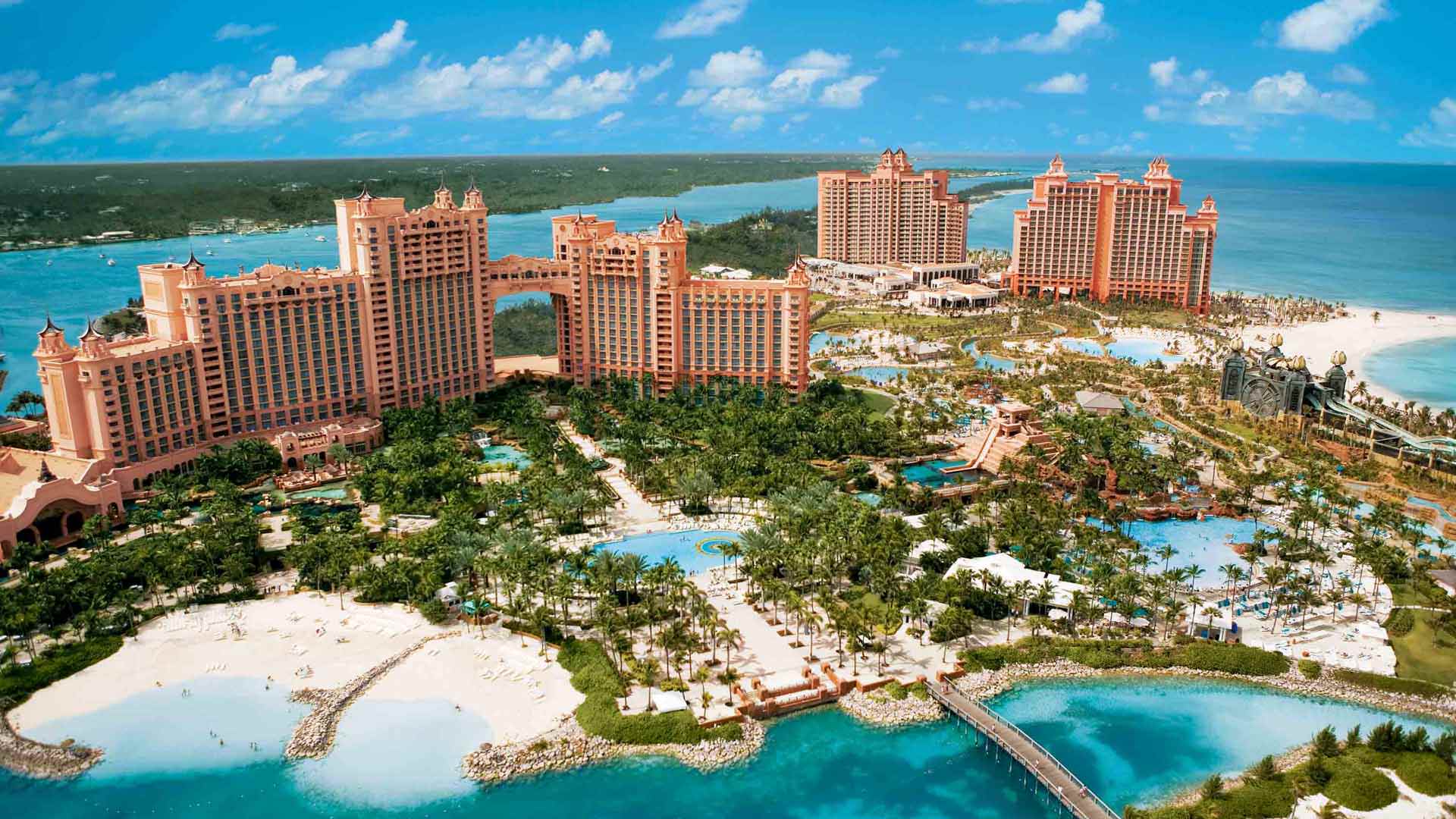 Resort Atlantis Bahamas veduta aerea, 1920x1080 Full HD 1080p, Laptop