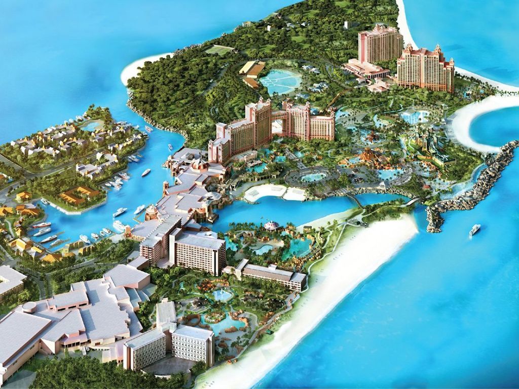Vista aerea resort Atlantis Bahamas, 1024x768 HD, Desktop
