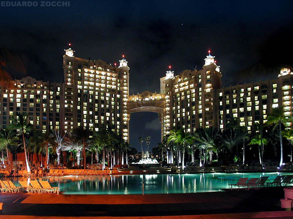 Atlantis resort Bahamas notturno, 1024x768 HD, Desktop