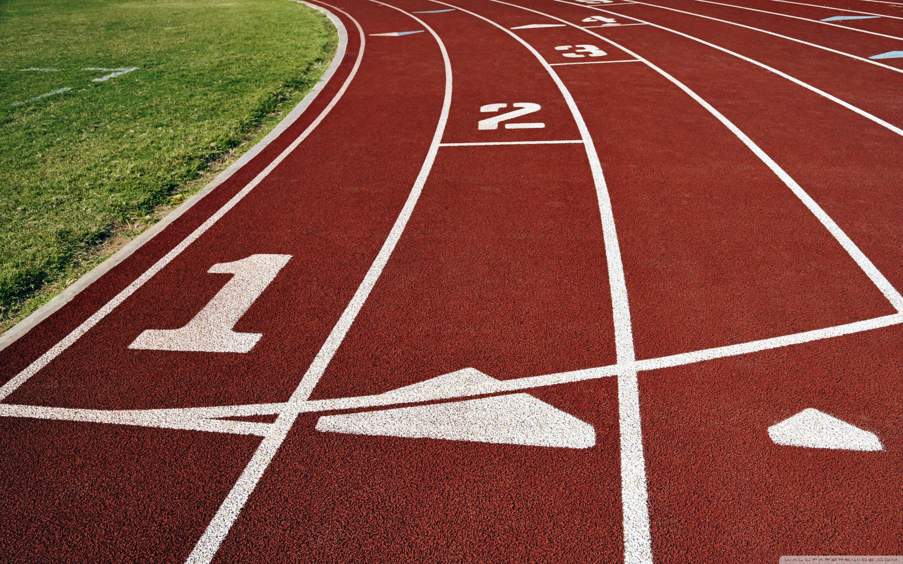 Pista di atletica rossa curva, 2880x1800 2K, Desktop