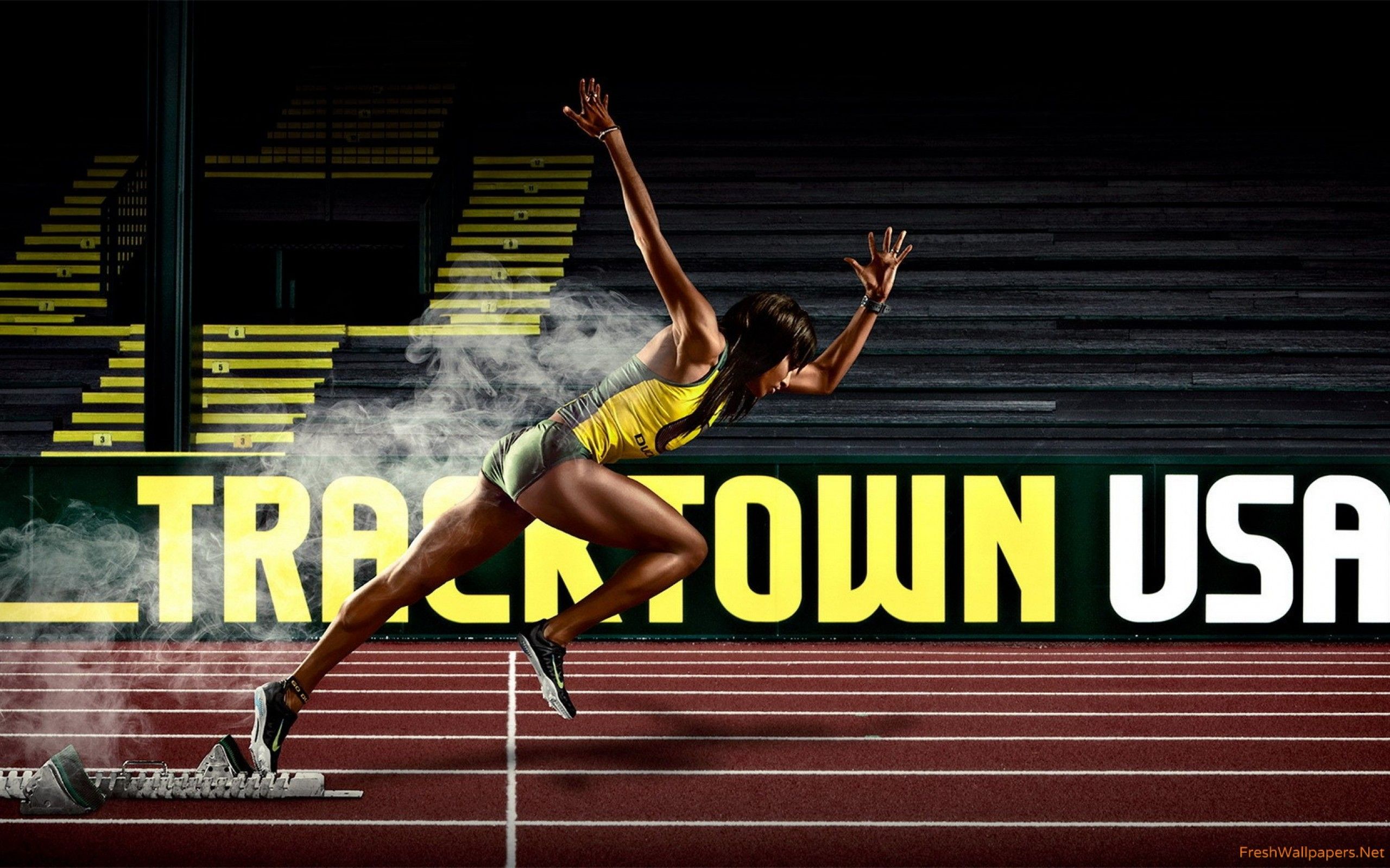 Atleta donna scatto pista, 2560x1600 2K, PC