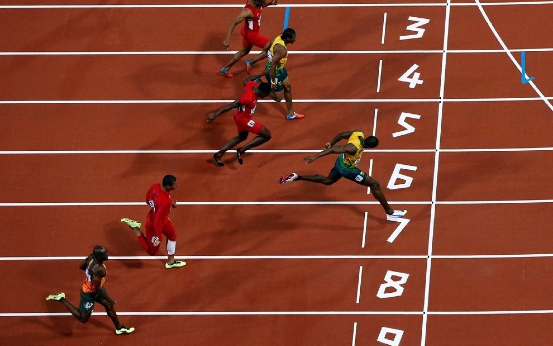Sprint su pista d'atletica, 1920x1200 Full HD+, Desktop