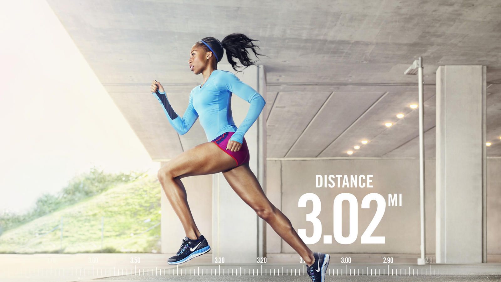 Atleta Nike che corre, 1600x900 900p, PC