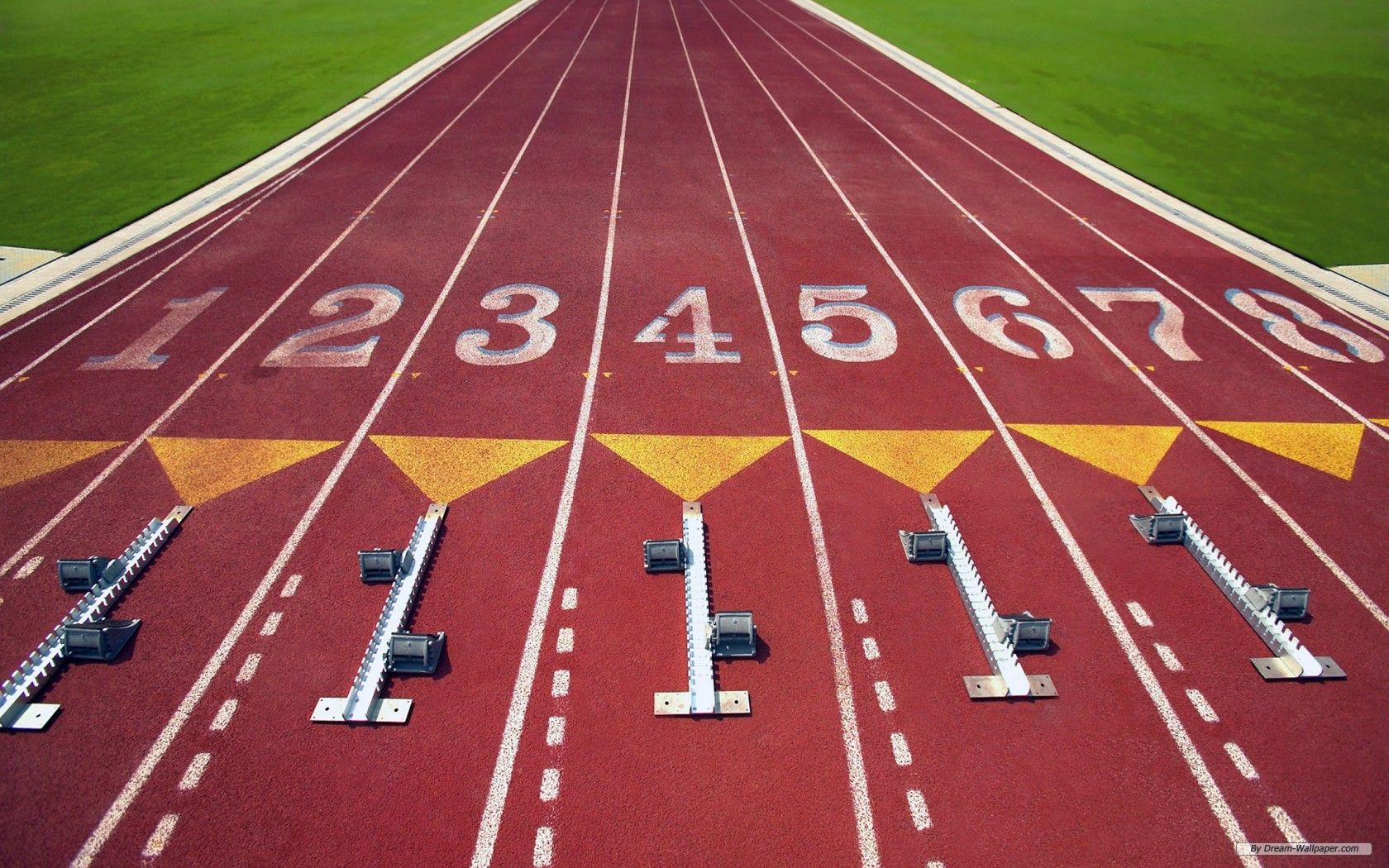 Pista atletica con blocchi partenza, 1680x1050 900p, HP Laptop