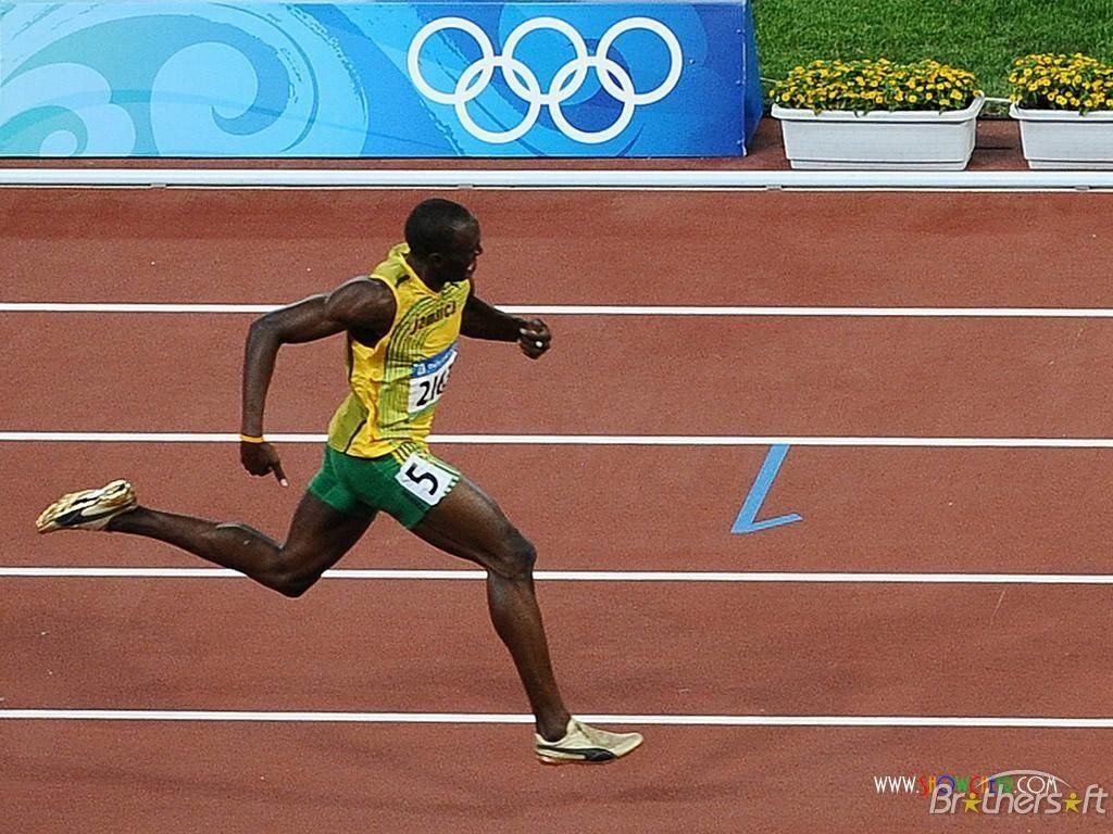Atleta olimpico che corre in pista, 1024x768 HD, PC