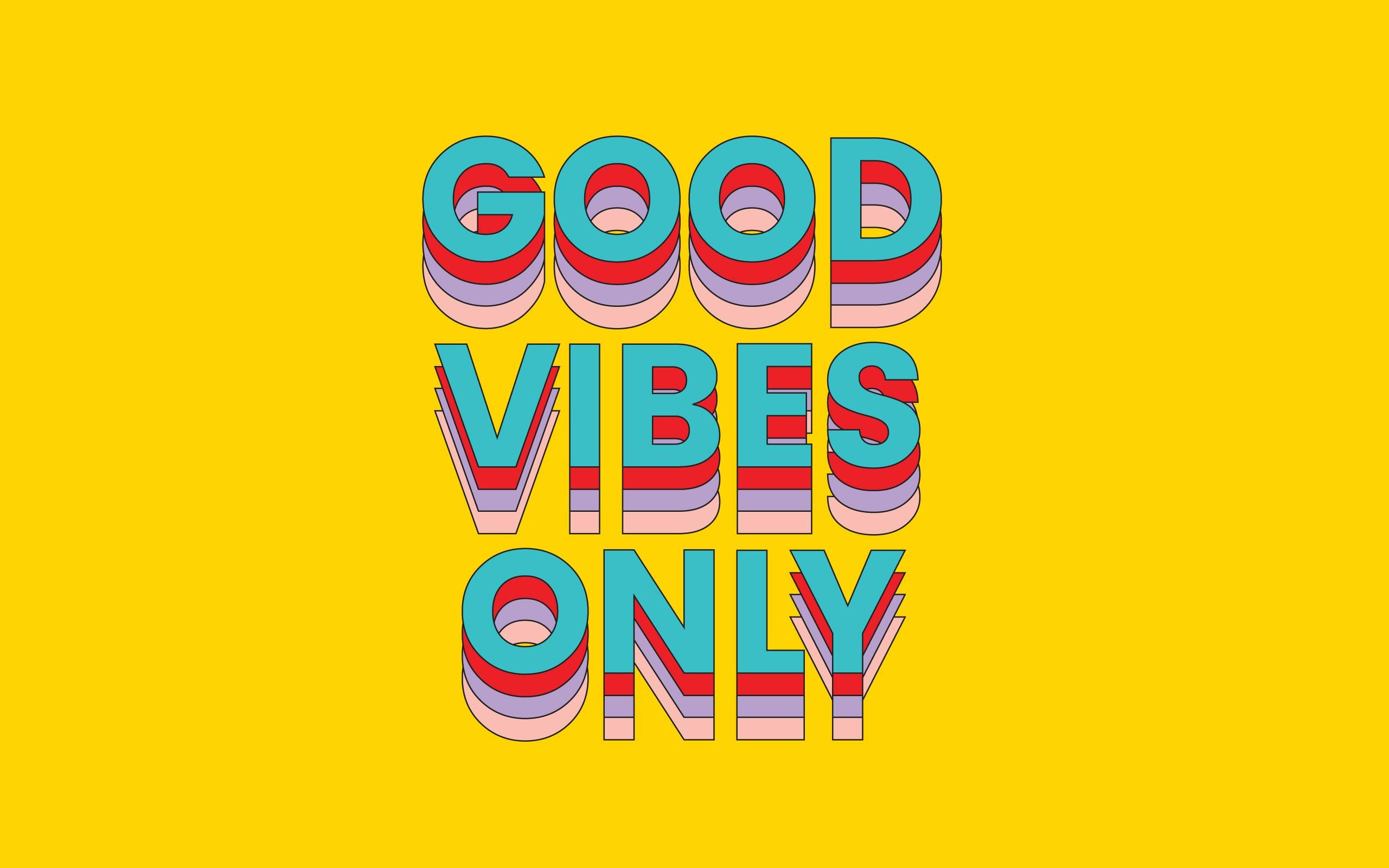 Good Vibes Only foglie rosa, 2560x1440 2K QHD, PC
