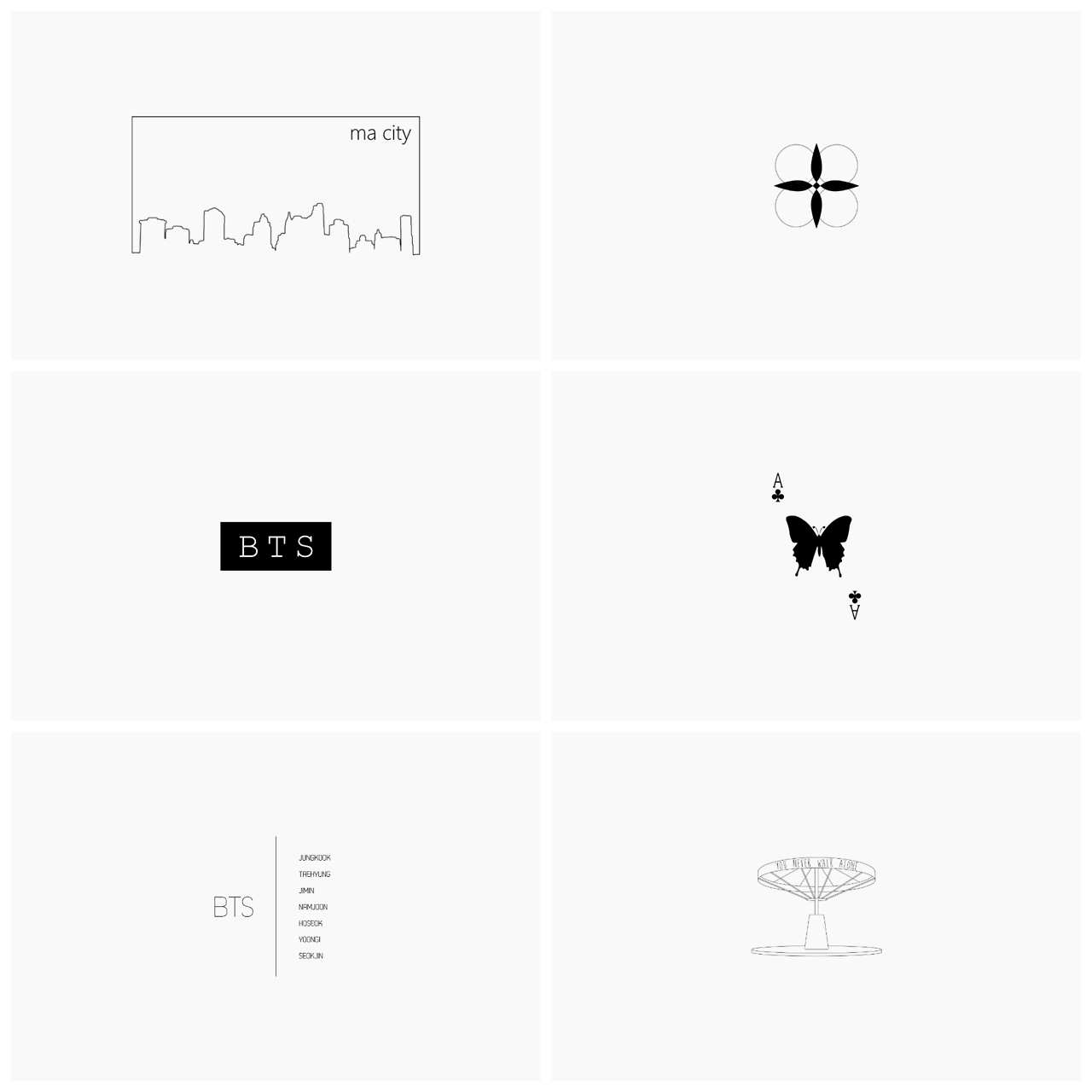 BTS wallpaper minimal bianco nero, gruppo K-pop, 1280x1280 HD, Desktop