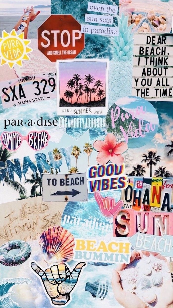 Collage estivo good vibes, 1370x858 HD, Desktop