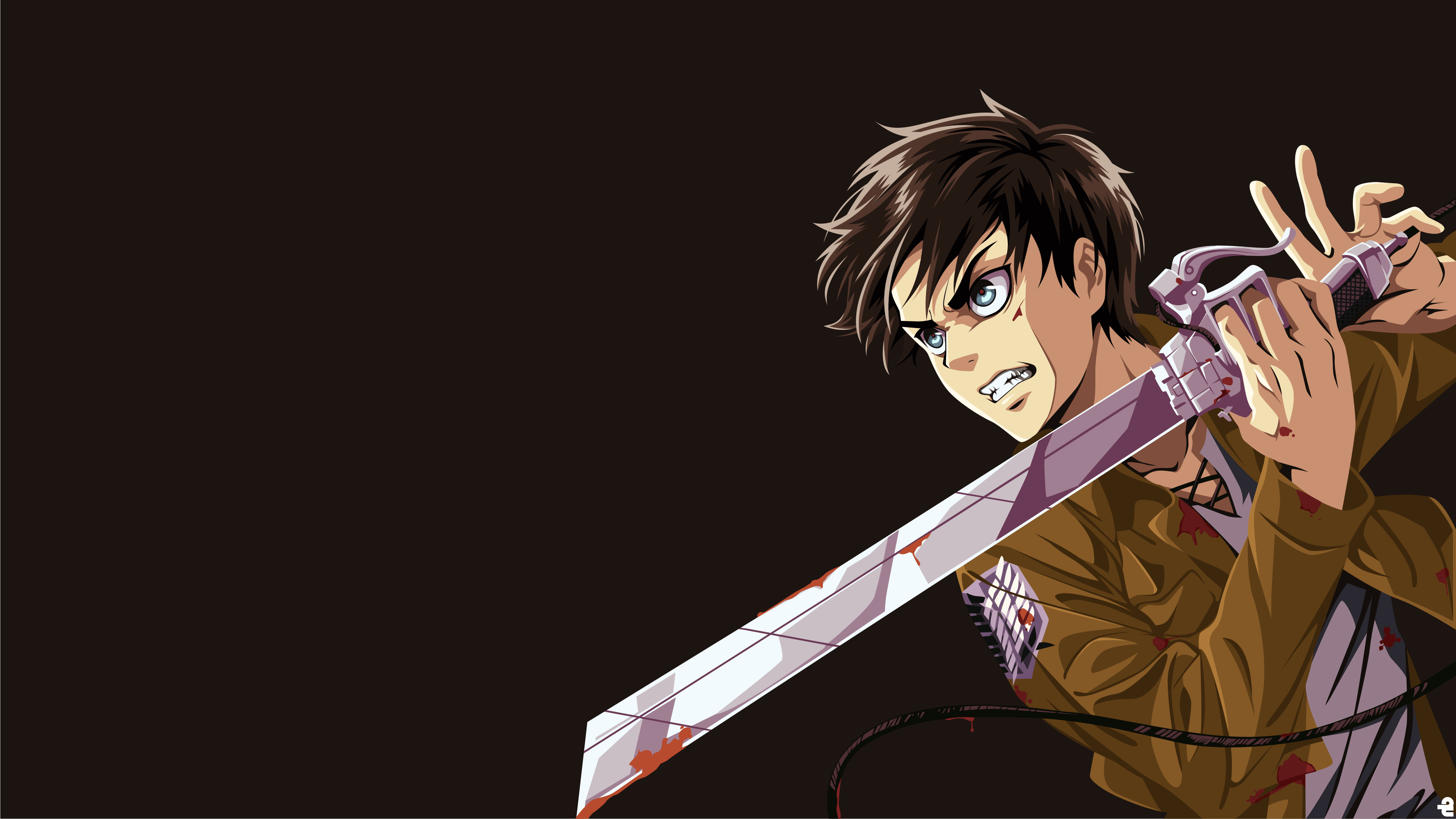 Eren Yeager, Attack on Titan, 3840x2160 UHD, Monitor 4K