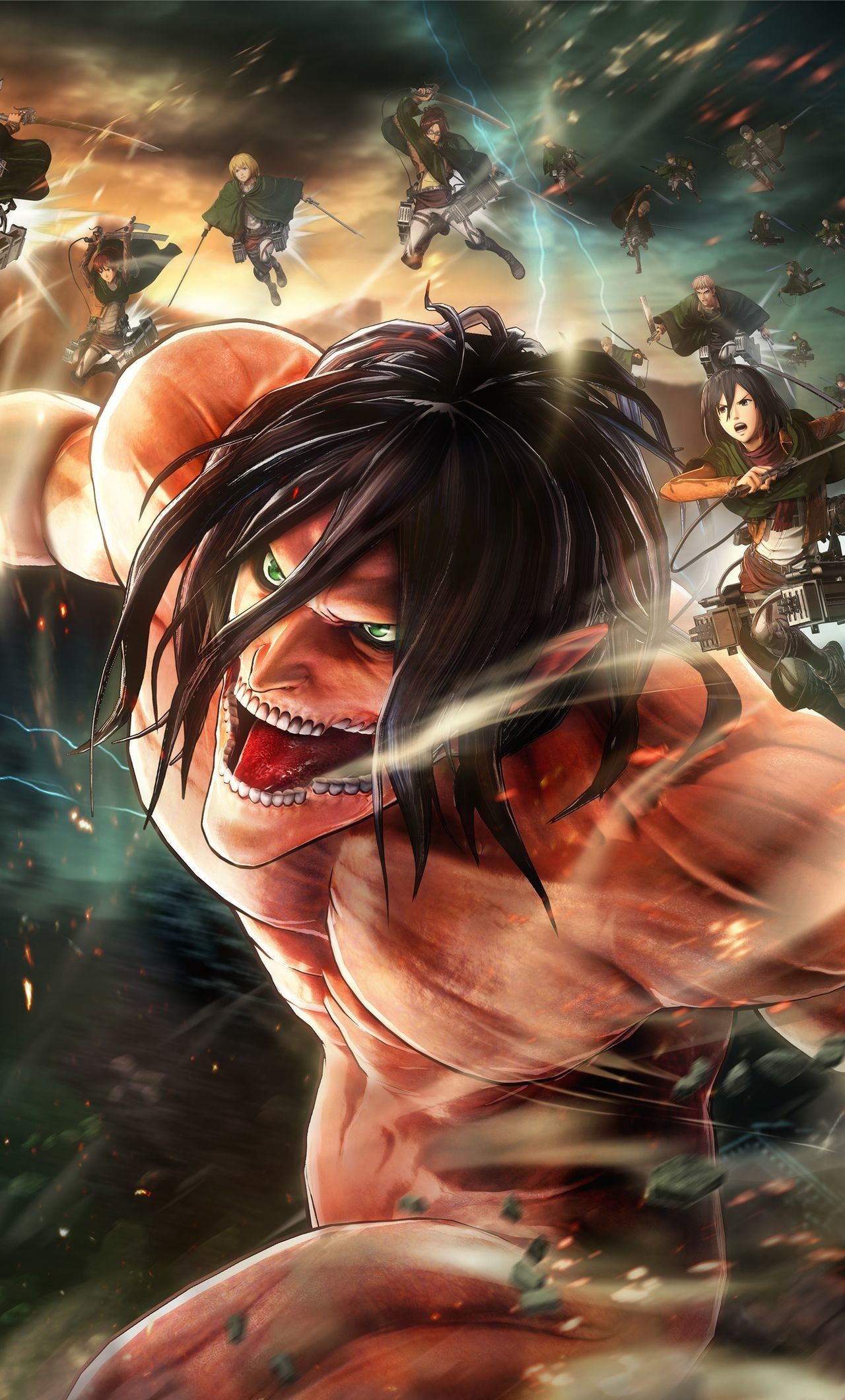 Eren Titano Attack on Titan, 1280x2120 Full HD Verticale, iPhone