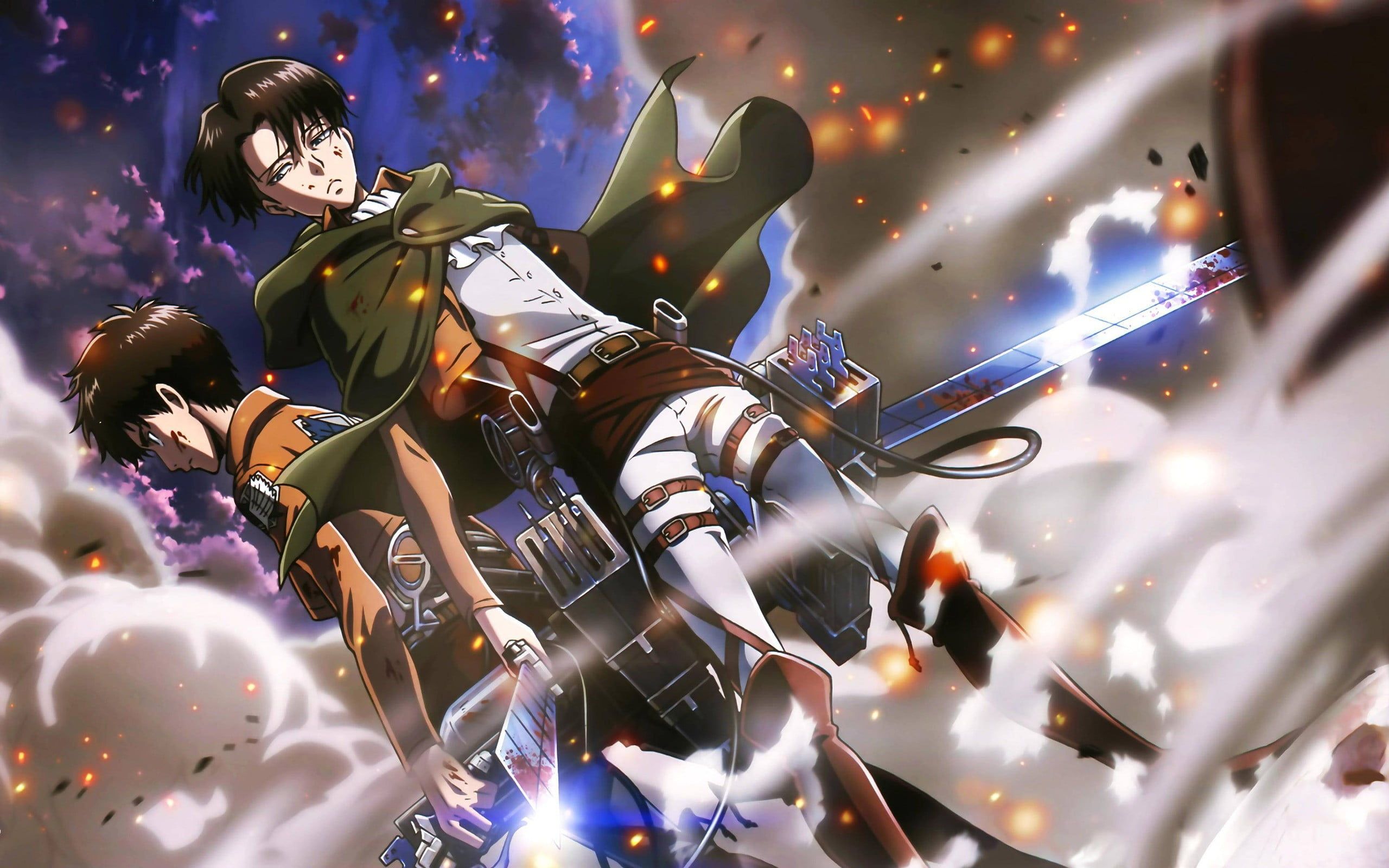 Eren e Levi, Attack on Titan, 2560x1600 2K, Desktop