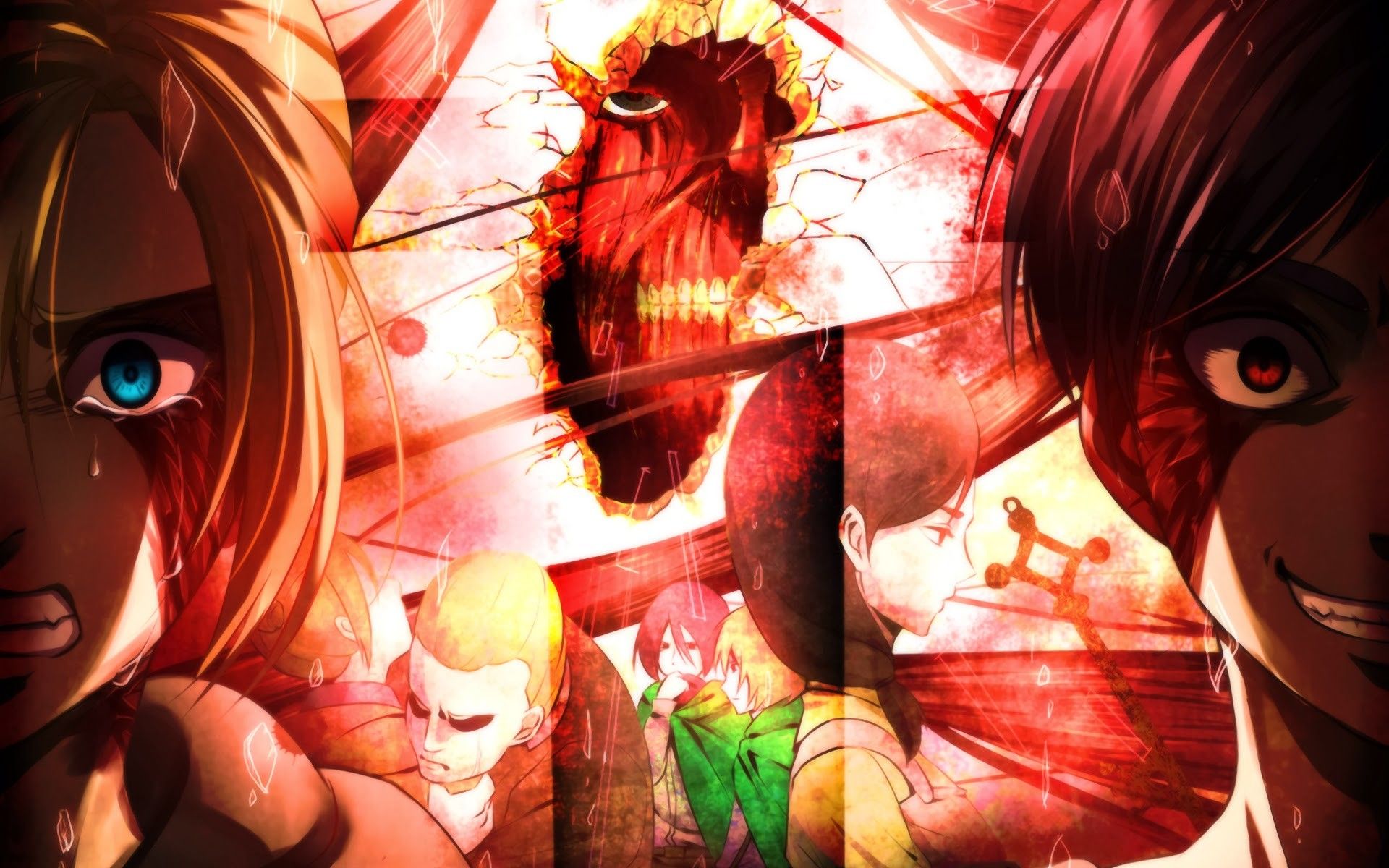 Eren Attack on Titan collage, 1920x1200 WUXGA, PC