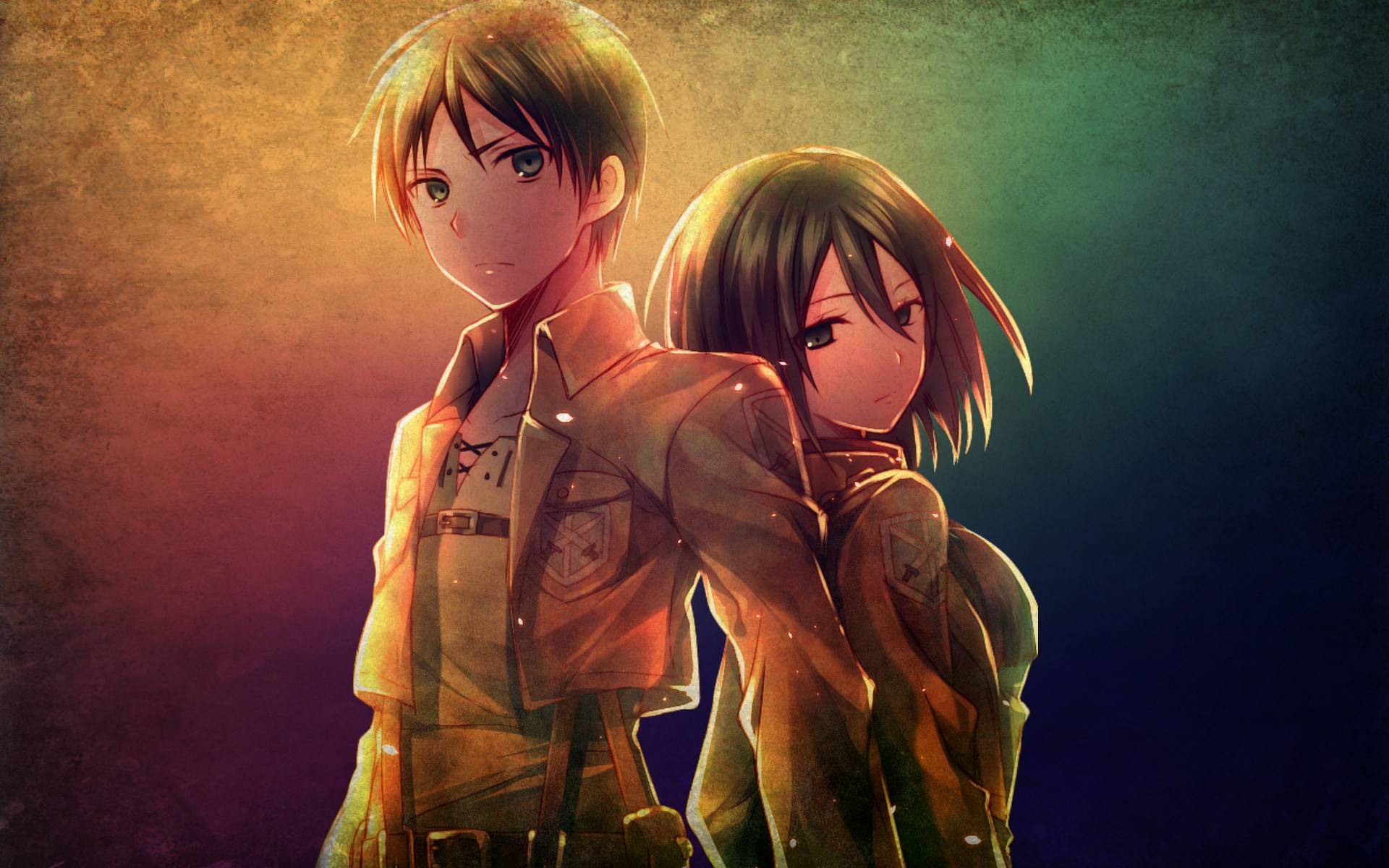 Eren e Mikasa, Attack on Titan, 1920x1200 Full HD+, PC Desktop