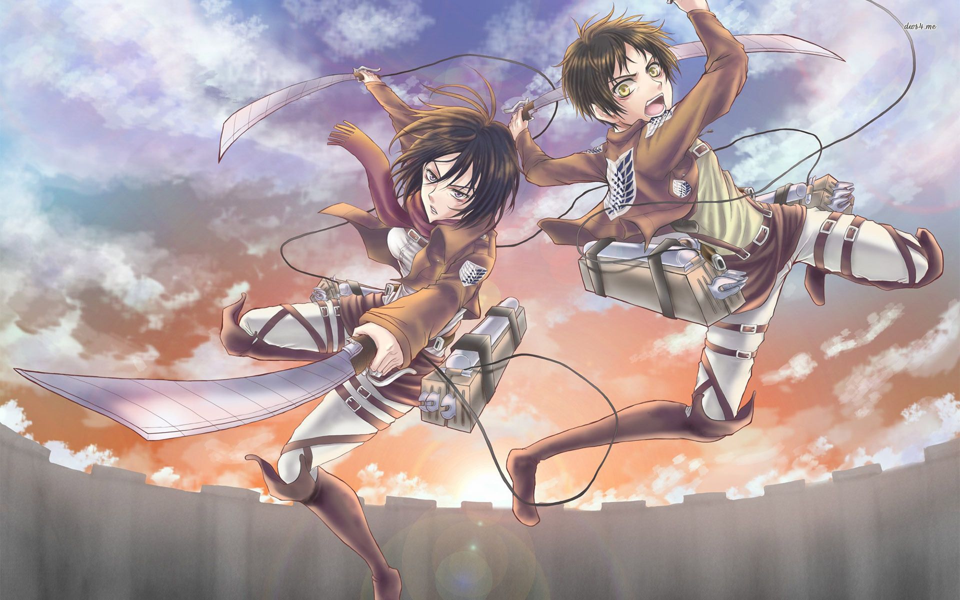 Eren e Mikasa, Attack on Titan, 1920x1200 Full HD+ WUXGA, Desktop