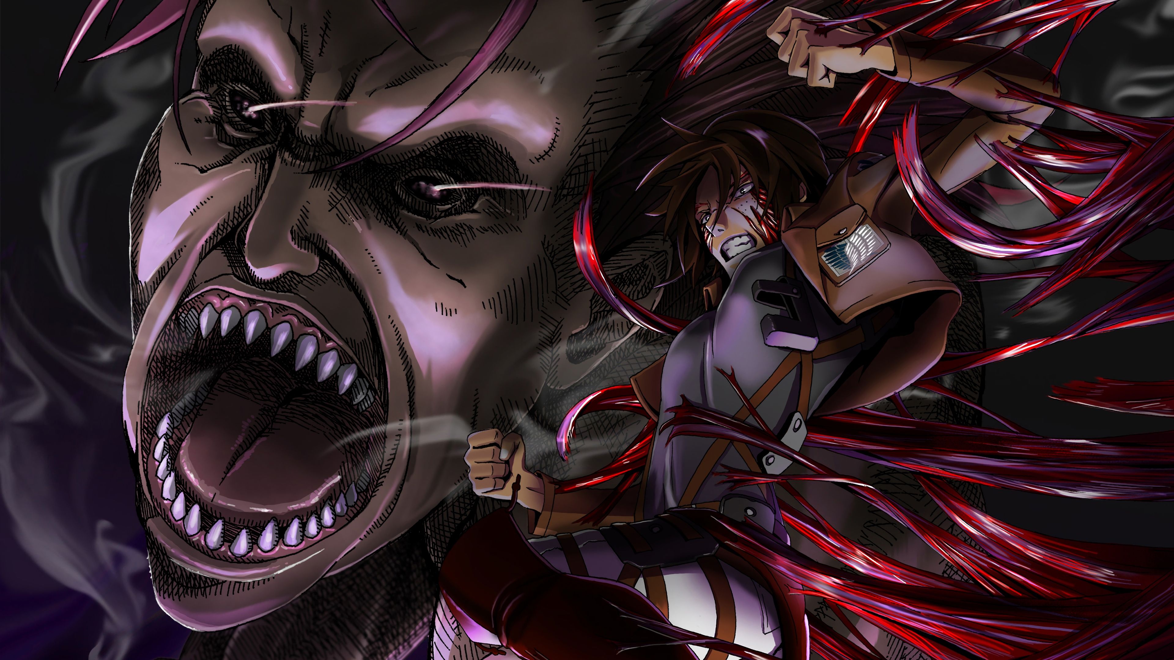 Eren Yeager Attack on Titan, 3840x2160 4K, Desktop 4K