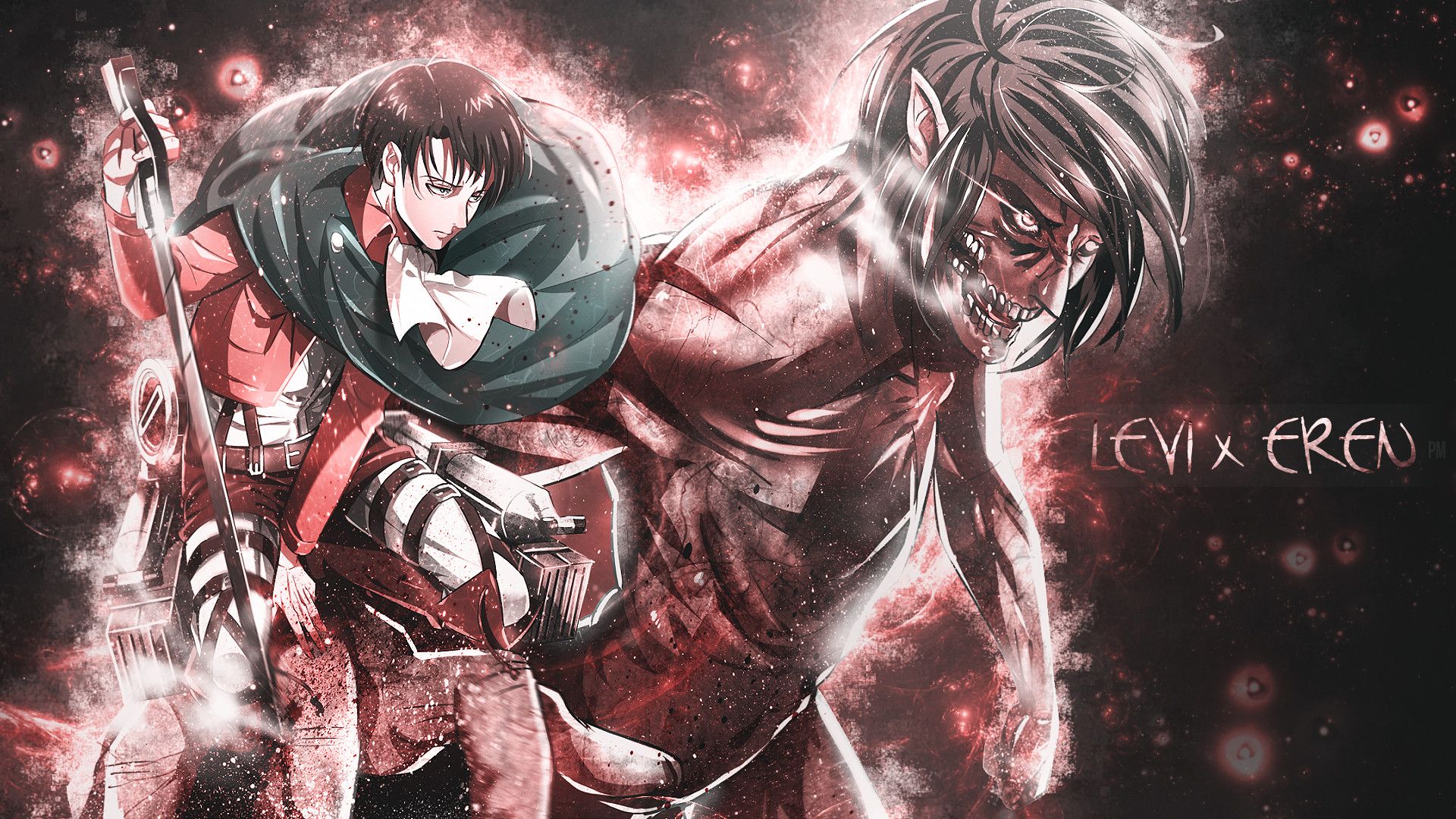 Levi ed Eren Attack on Titan, 1920x1080 Full HD, Laptop