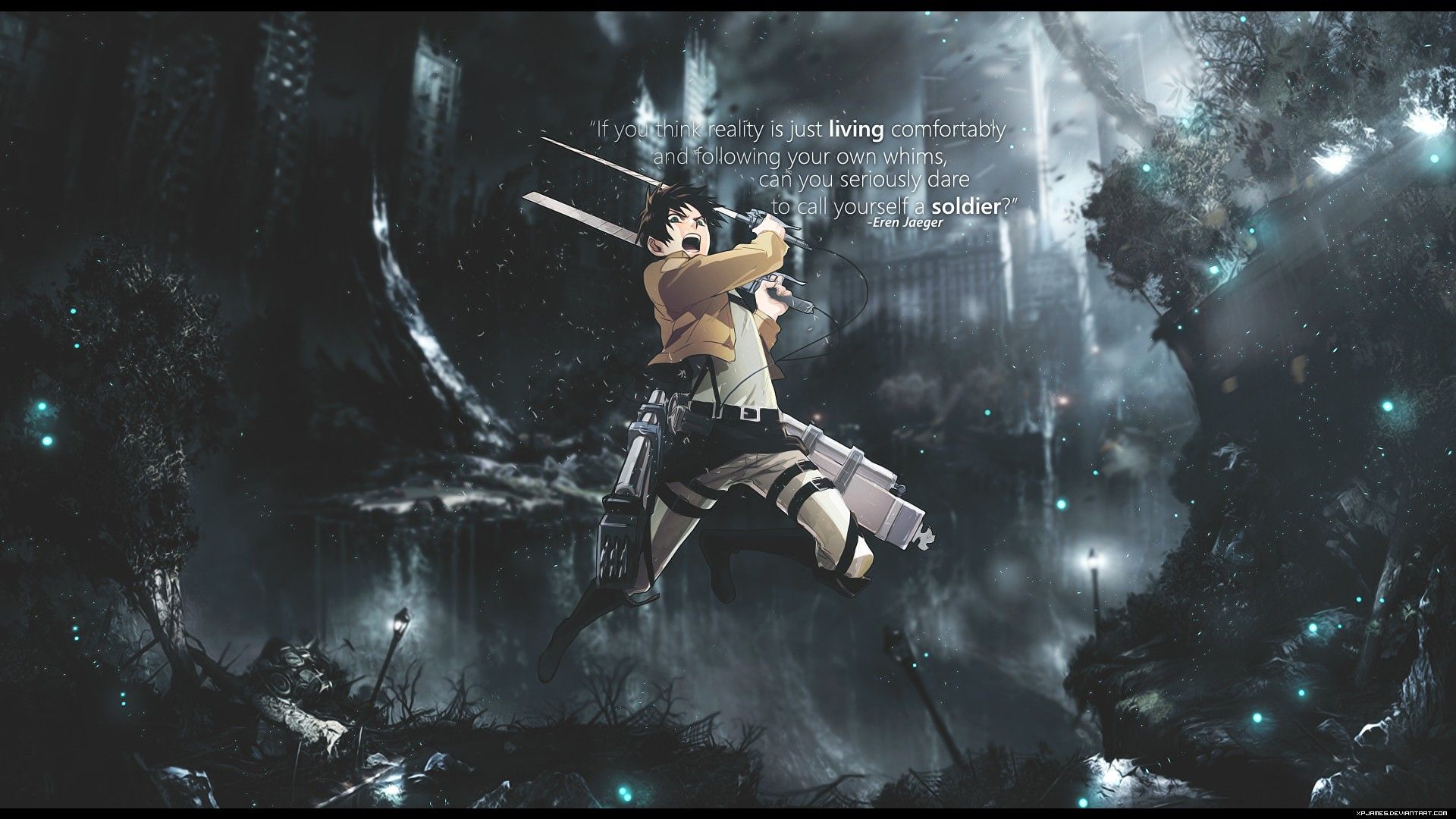 Eren Attack on Titan combattimento, 1920x1080 1080p, PC Desktop