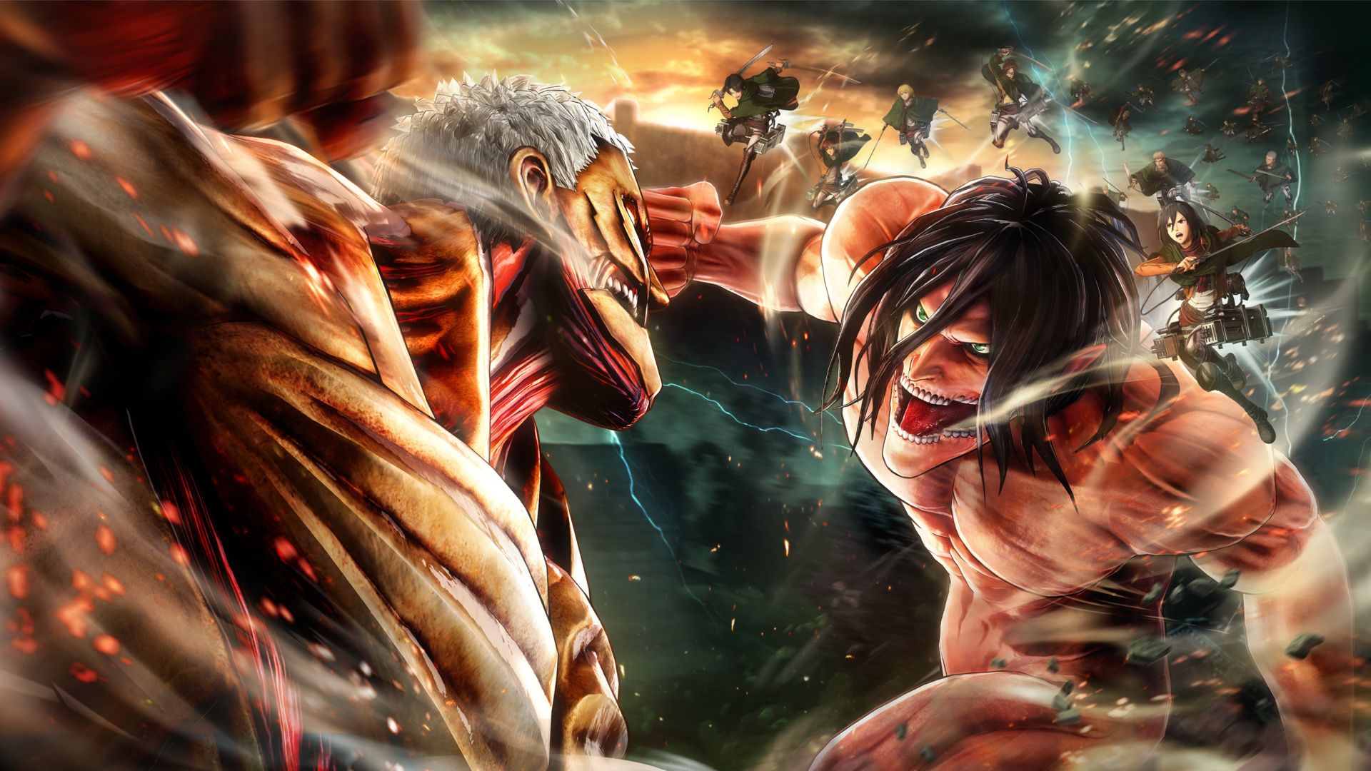 Eren contro Titano Corazzato, 1920x1080 Full HD, PC