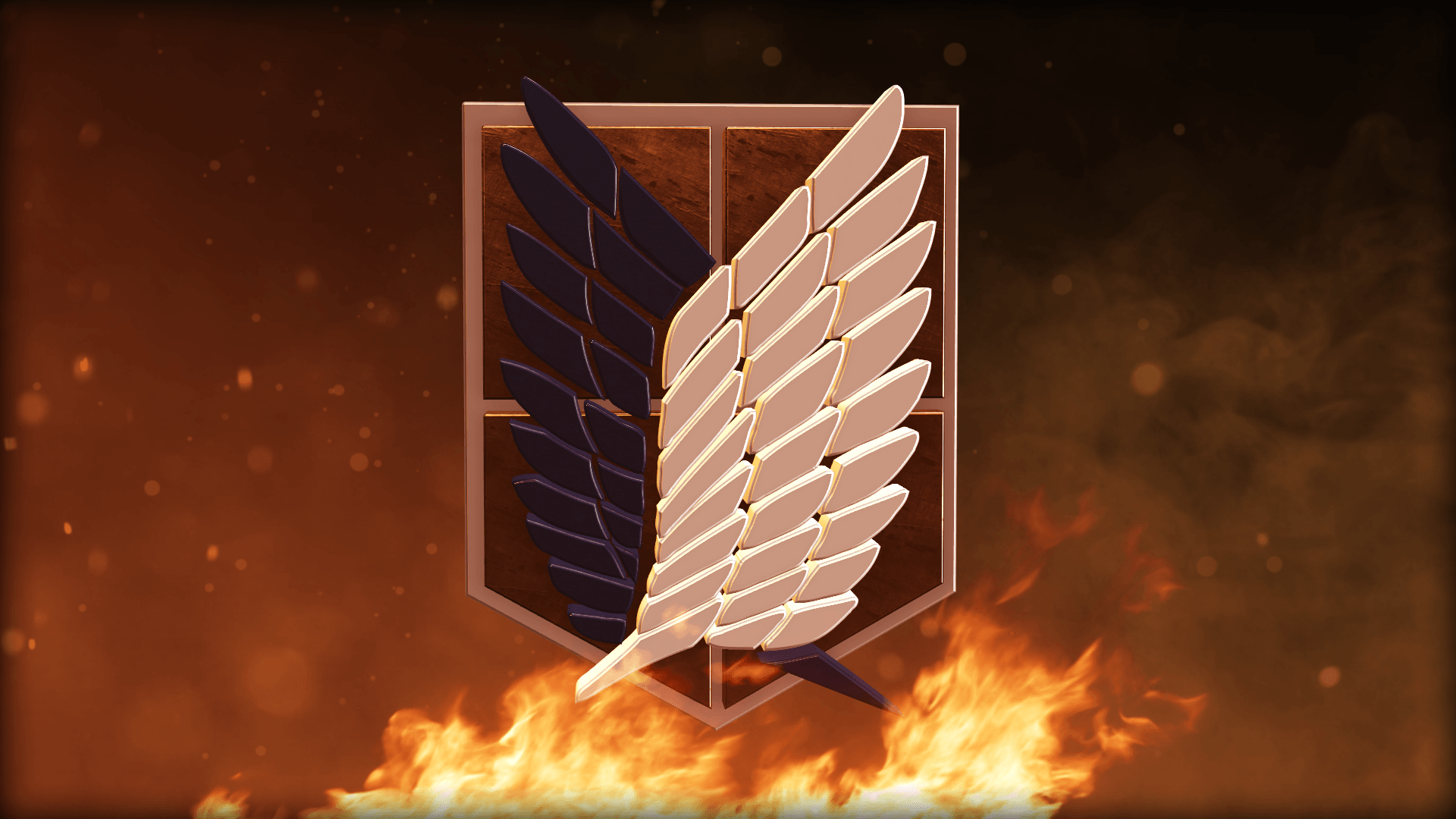 Emblema Ali della Libertà, fiamme, 1920x1080 Full HD 1080p, Desktop