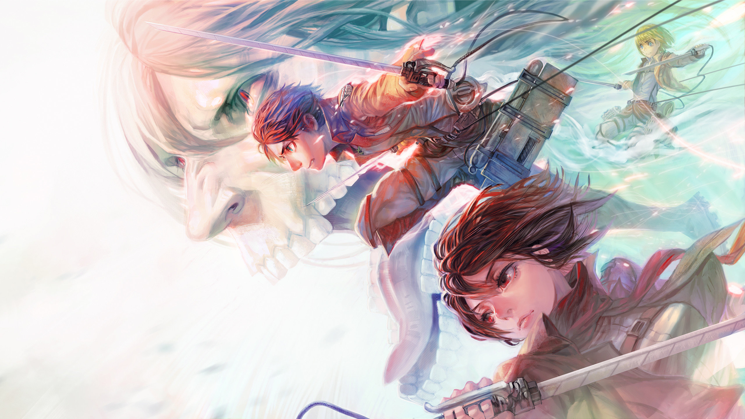 Attack on Titan personaggi anime, 2560x1440 2K QHD, Monitor Gaming