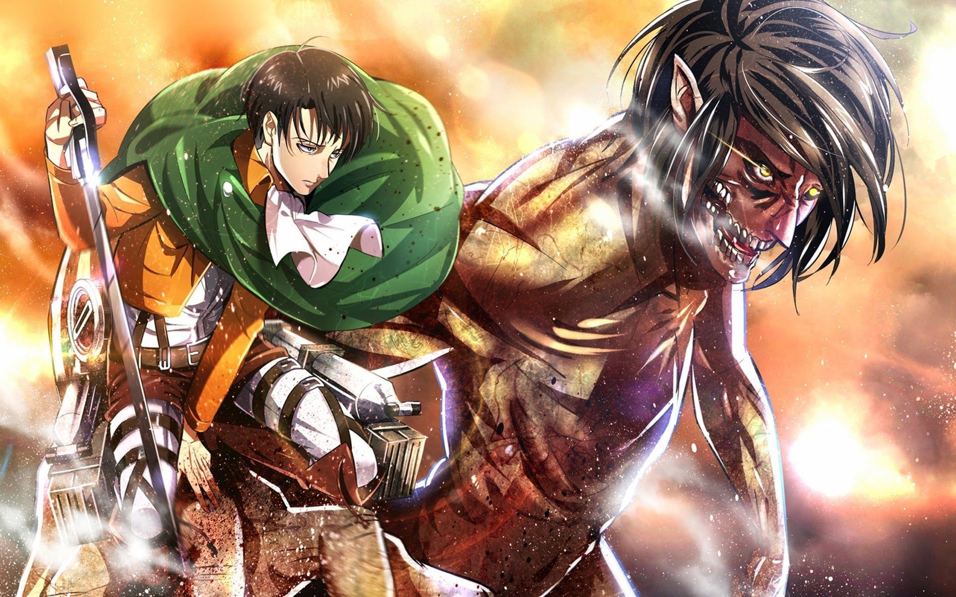 Levi Ackerman e Titano, Attack on Titan, 1920x1200 Full HD+ WUXGA, PC Desktop