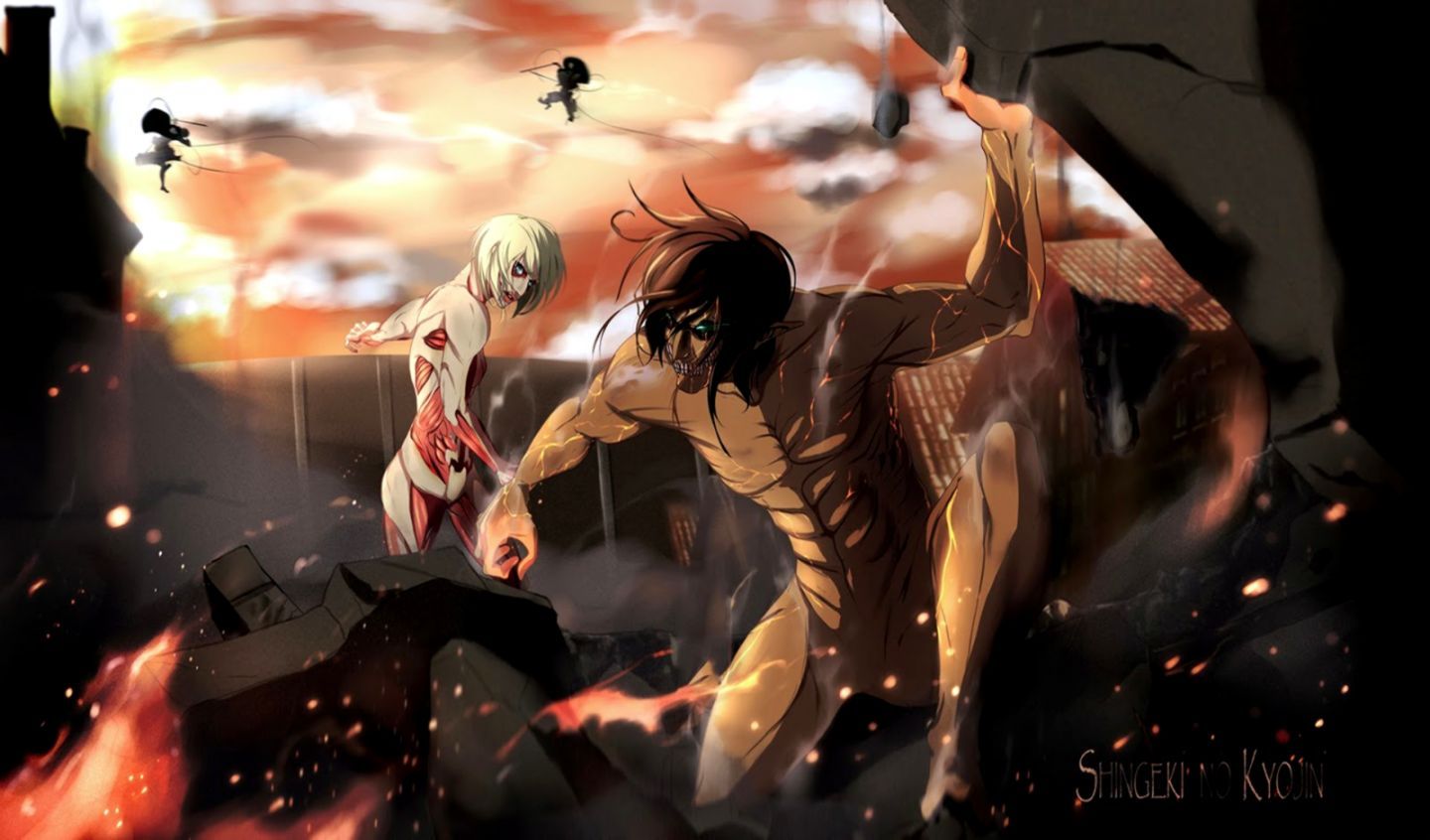 Titani in battaglia, Attack on Titan, 1440x846 720p, Monitor Gaming