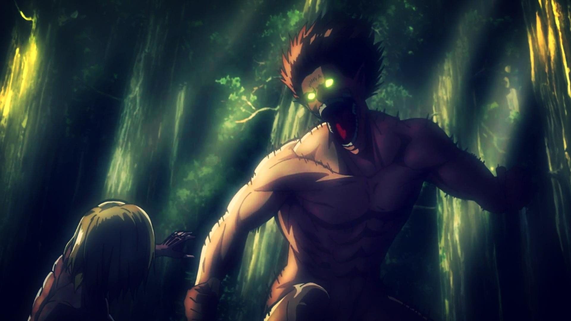 Titano di Eren nella foresta, 1920x1080 Full HD, Monitor Gaming