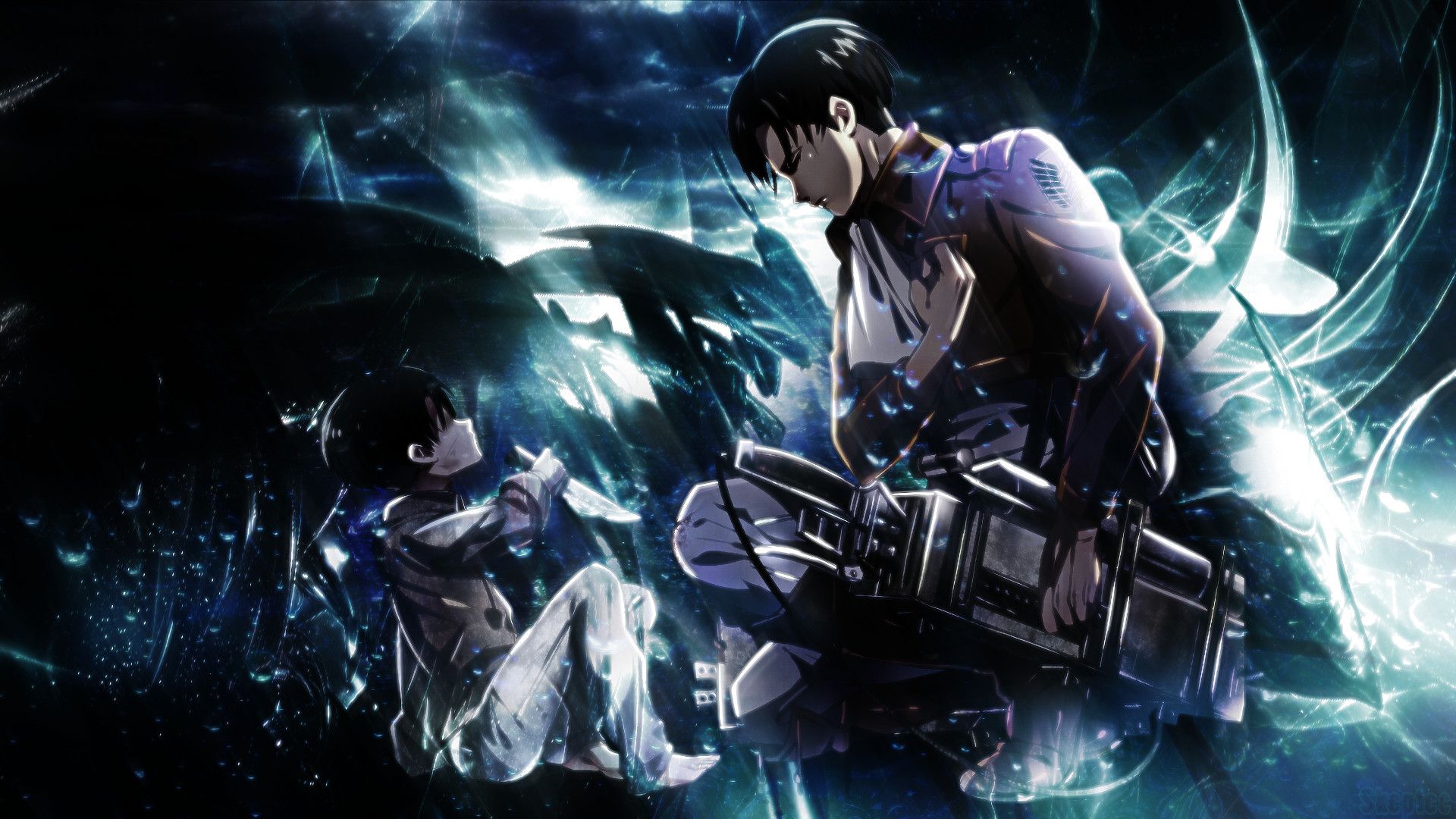Levi Attack on Titan blu scuro, 1920x1080 1080p, PC Desktop