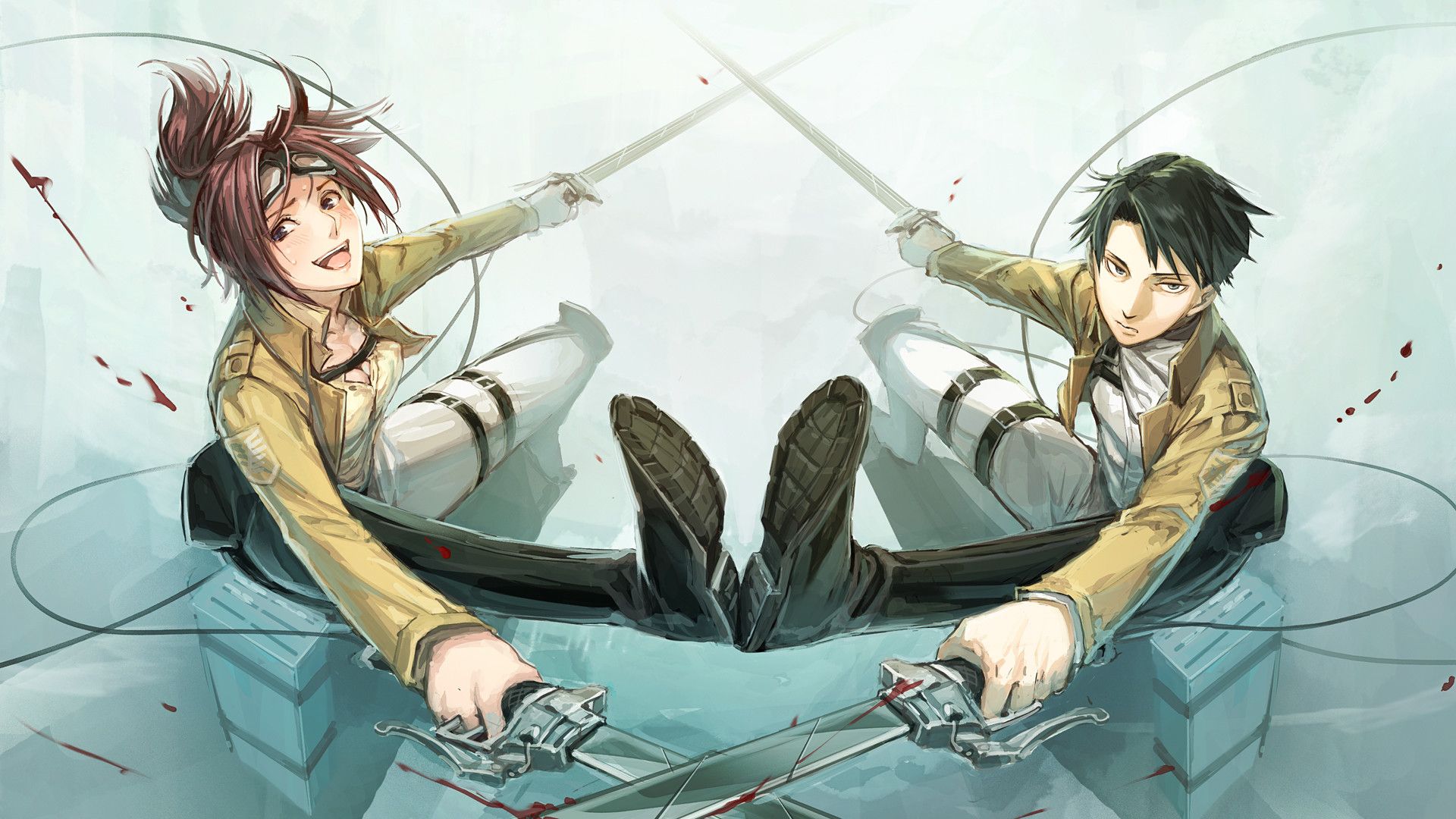 Mikasa e Levi, Attack on Titan, 1920x1080 1080p, Monitor Gaming