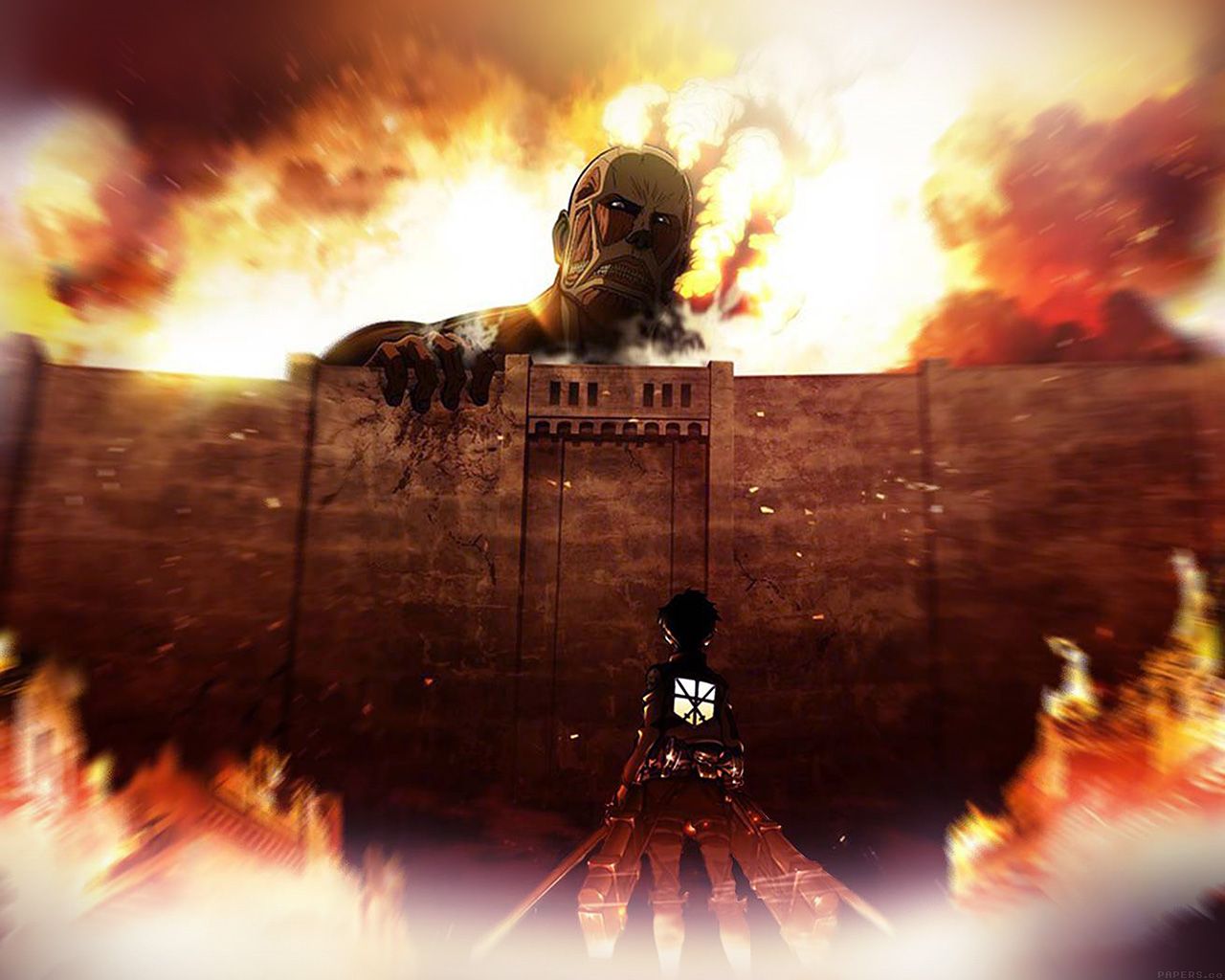 Colossal Titan sopra il muro, 1280x1024 HD, PC Desktop