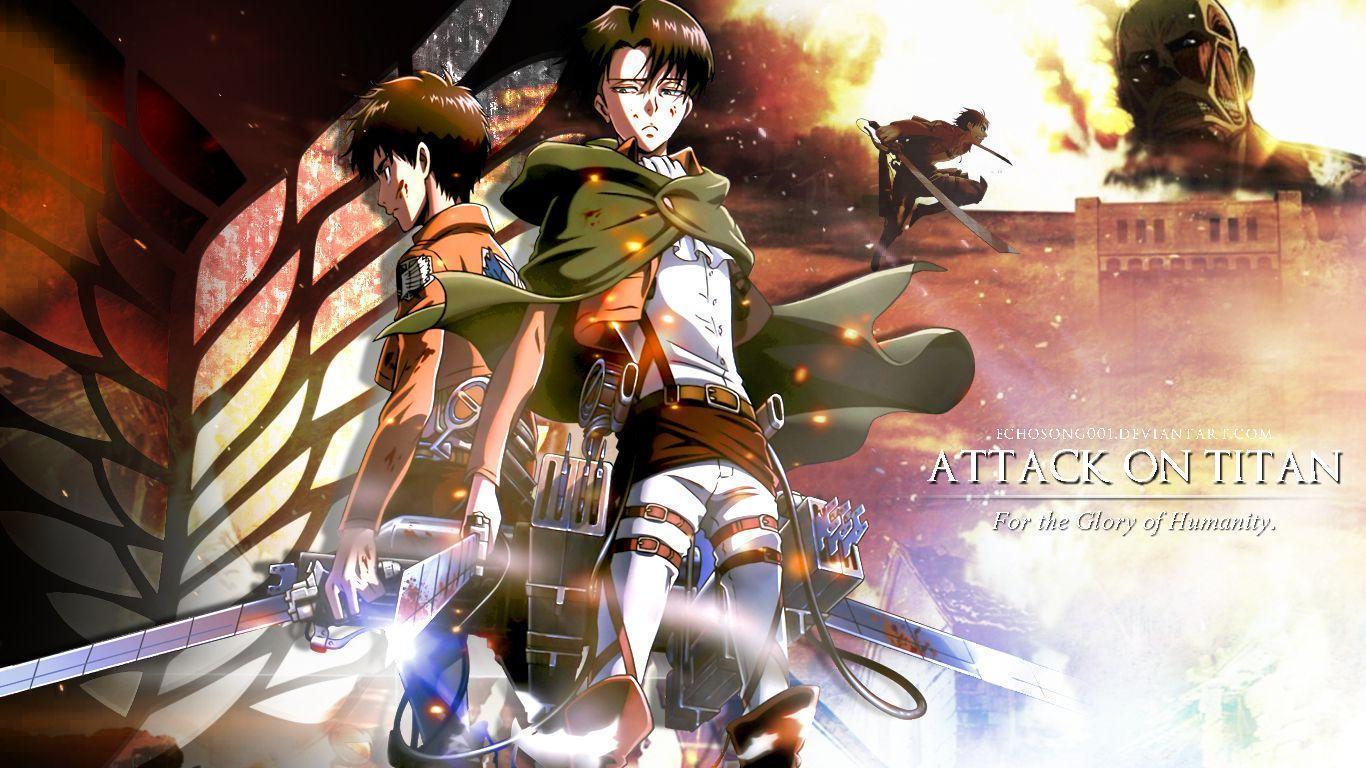 Attack on Titan personaggi Titano, 1366x768 720p, Monitor Gaming