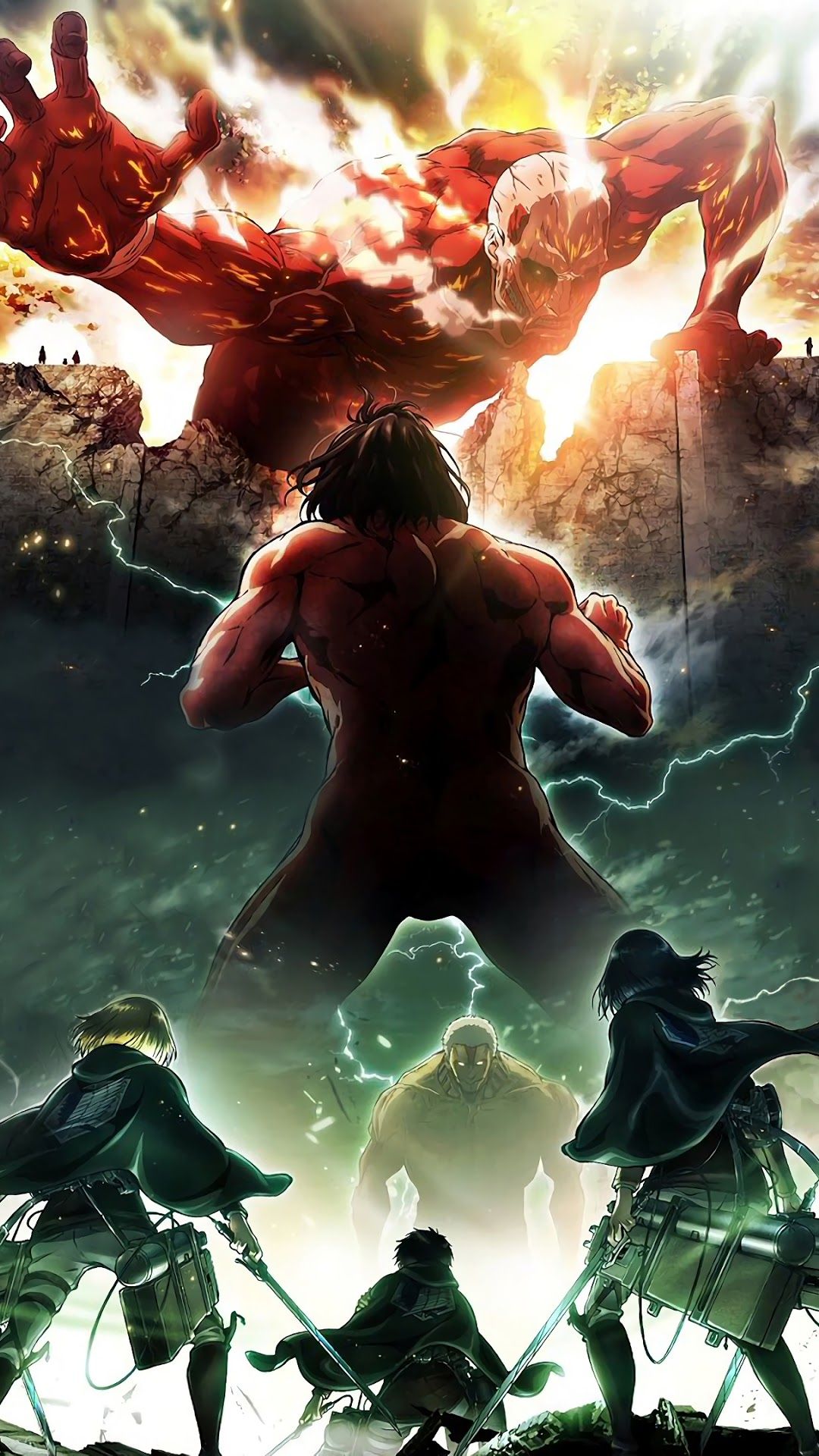 Attack on Titan Titani battaglia, 1080x1920 Verticale, Telefono