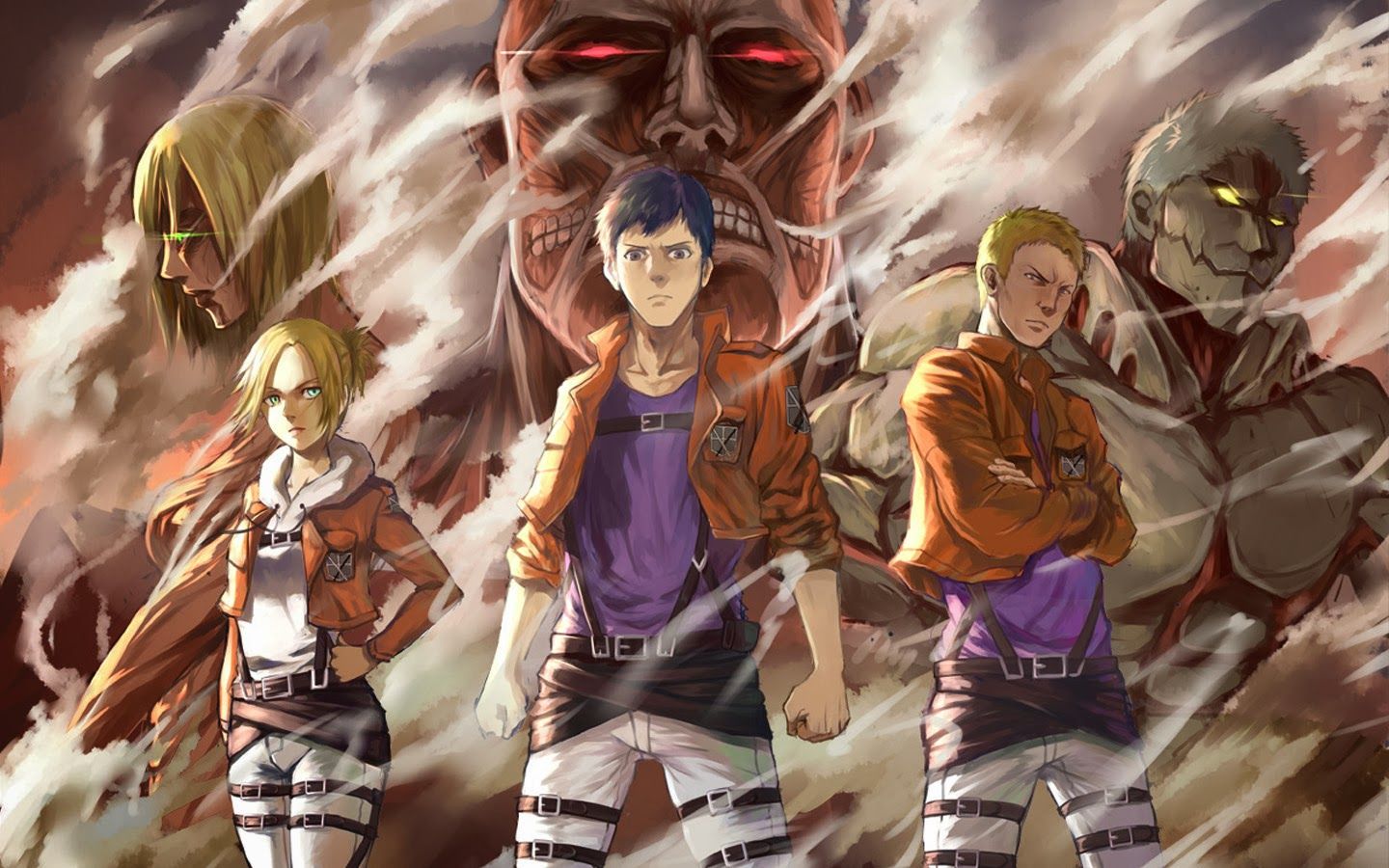 Attack on Titan personaggi titani, 1440x900 720p, PC