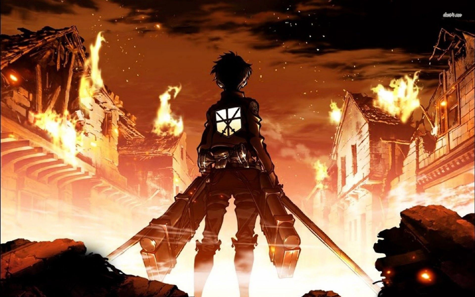 Eren Yeager Attack on Titan, anime, 1920x1200 Full HD+, Desktop