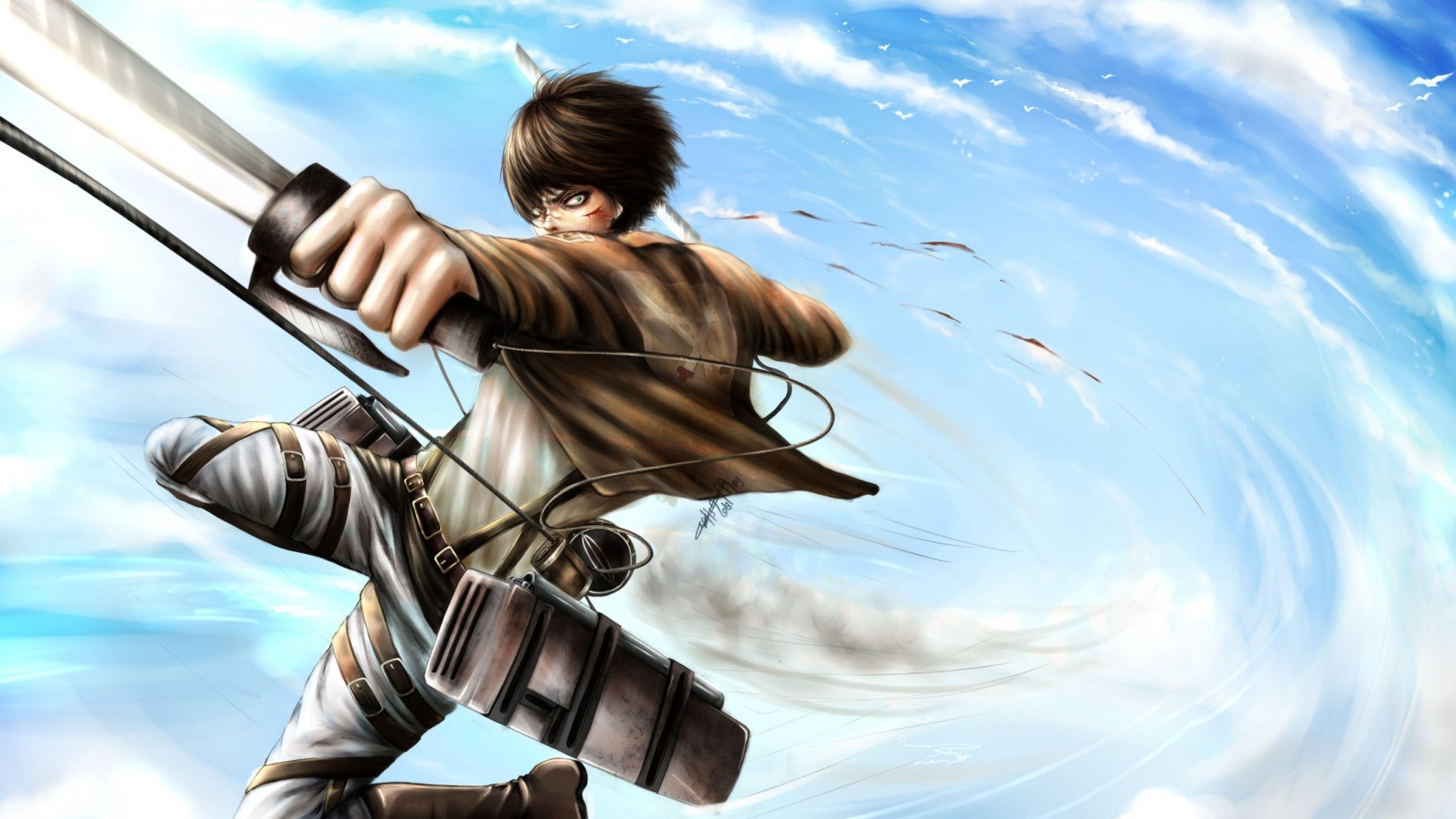 Eren Jaeger Attack on Titan, 3840x2160 4K Ultra HD, Monitor 4K