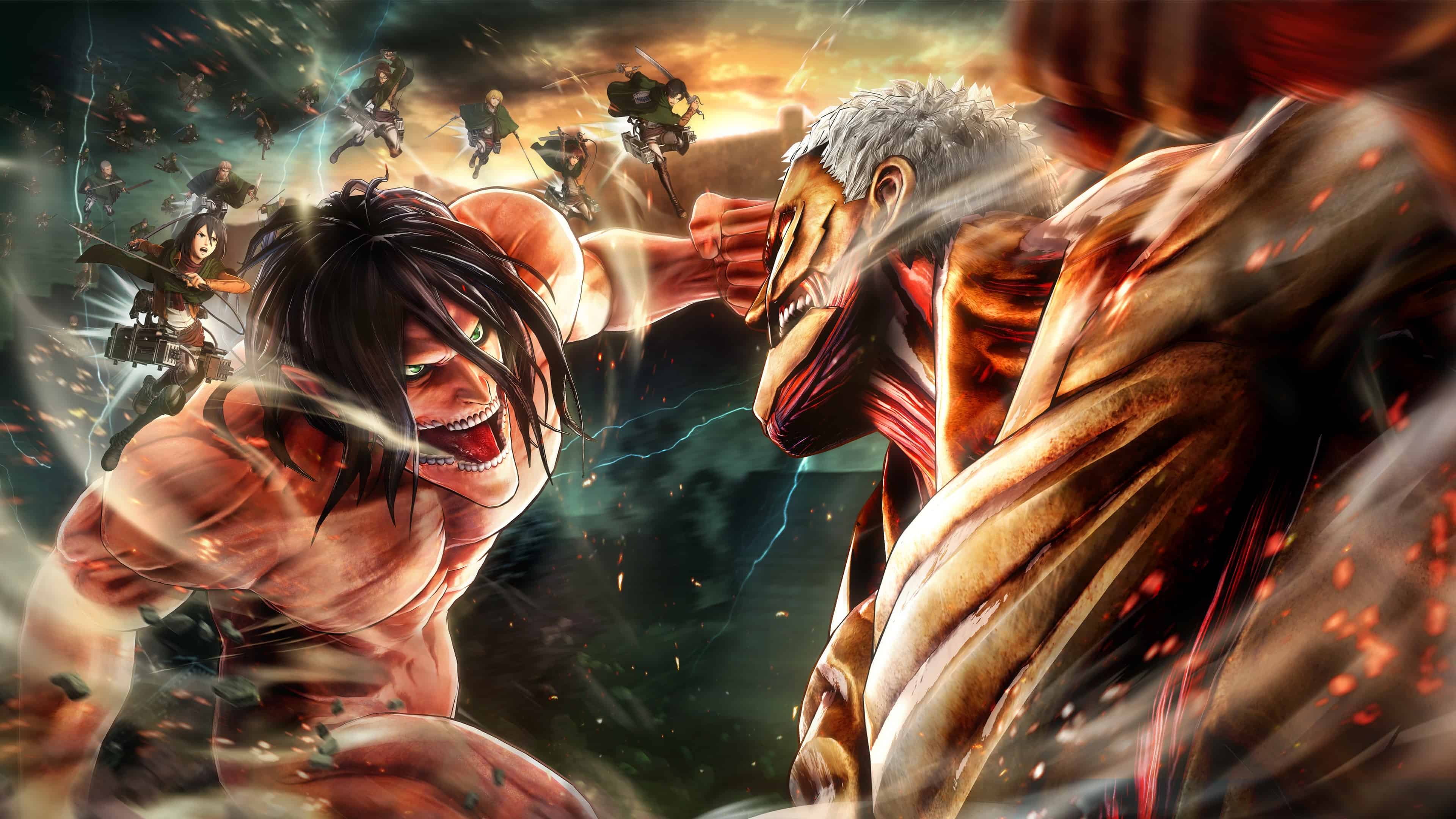 Titani in combattimento, Attack on Titan, 3840x2160 UHD, PC 4K