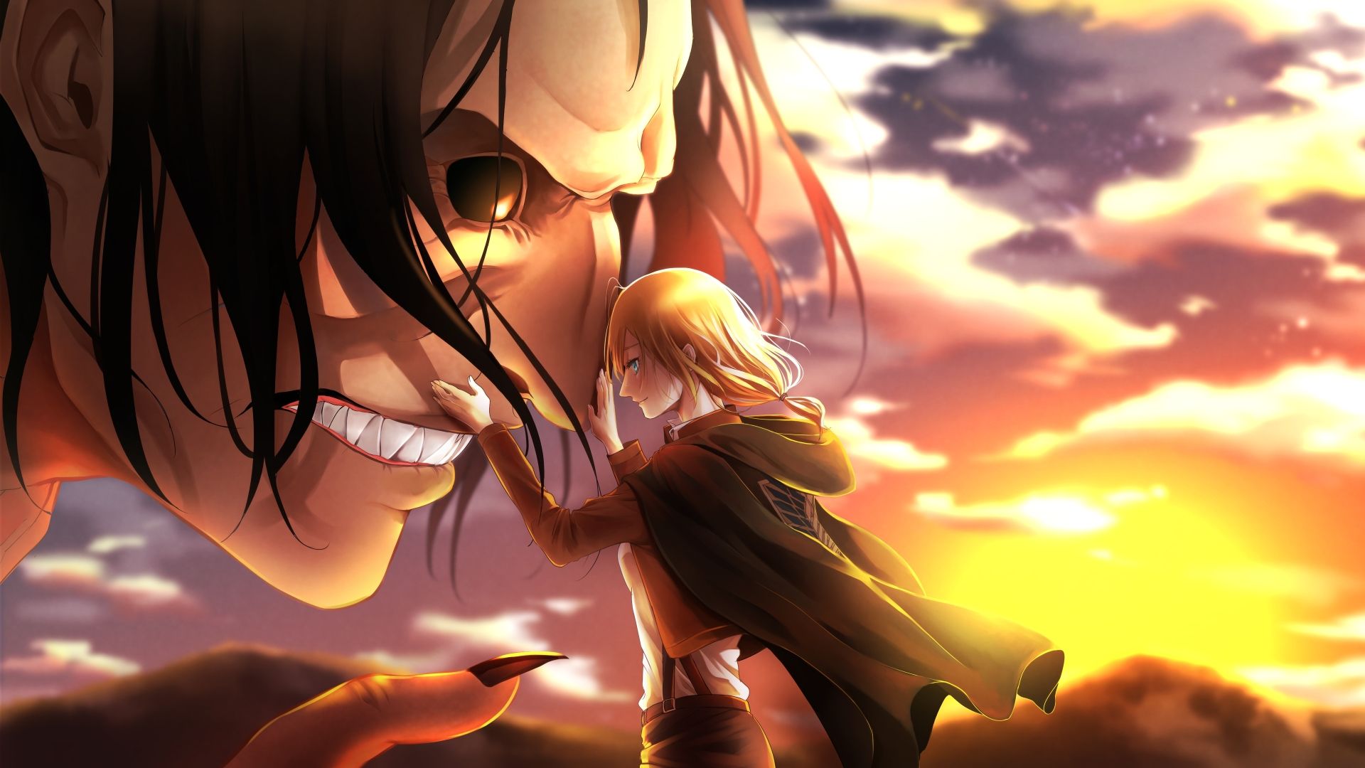 Eren titano tramonto Attack Titan, 1920x1080 Full HD, PC