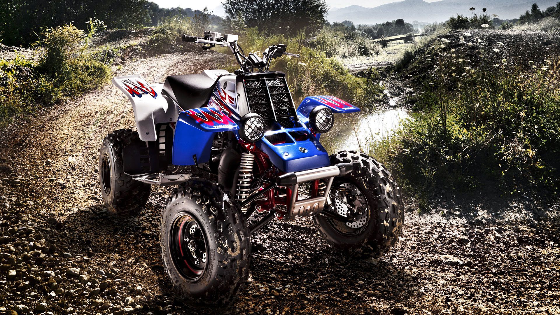 Quad ATV blu sterrato, 1920x1080 1080p, Laptop