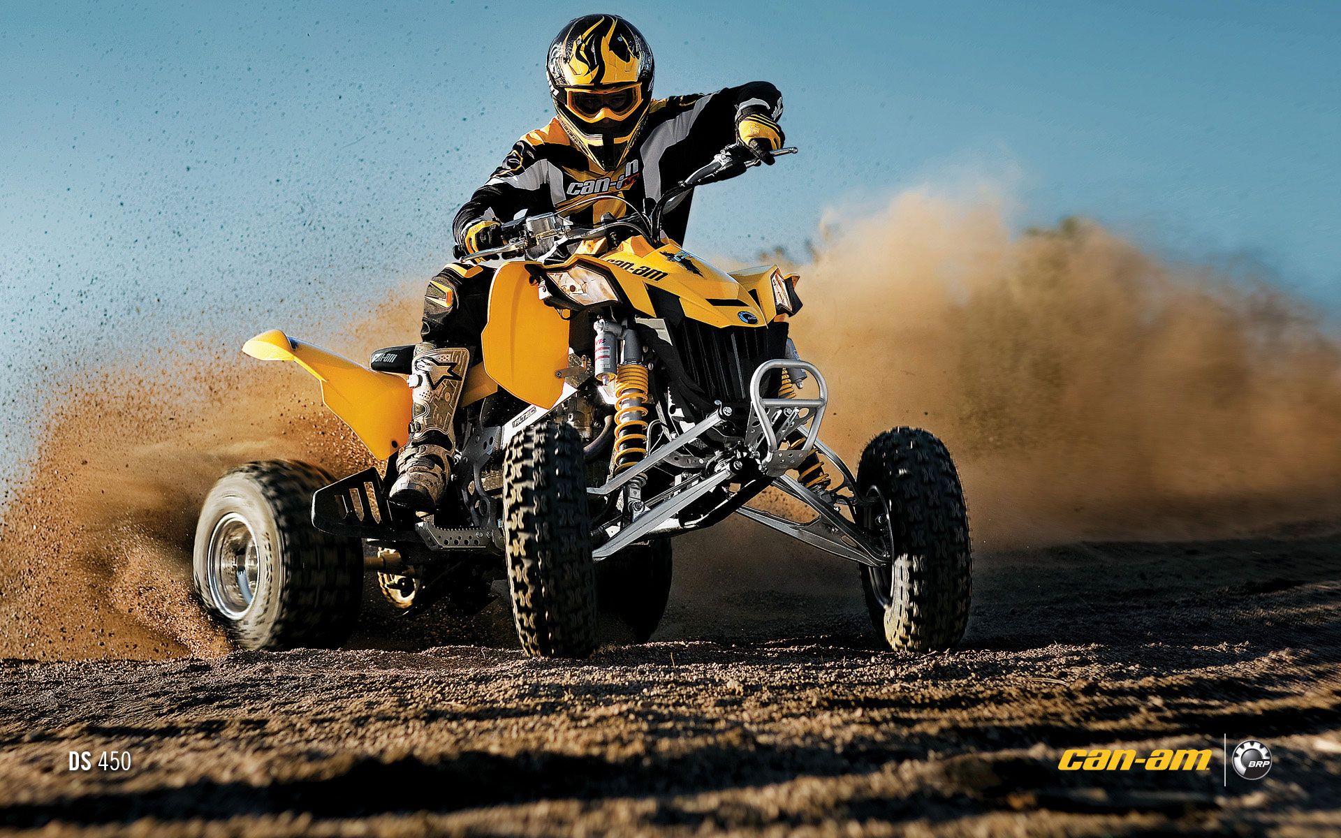 ATV Can-Am giallo su terra, 1920x1200 WUXGA, Laptop