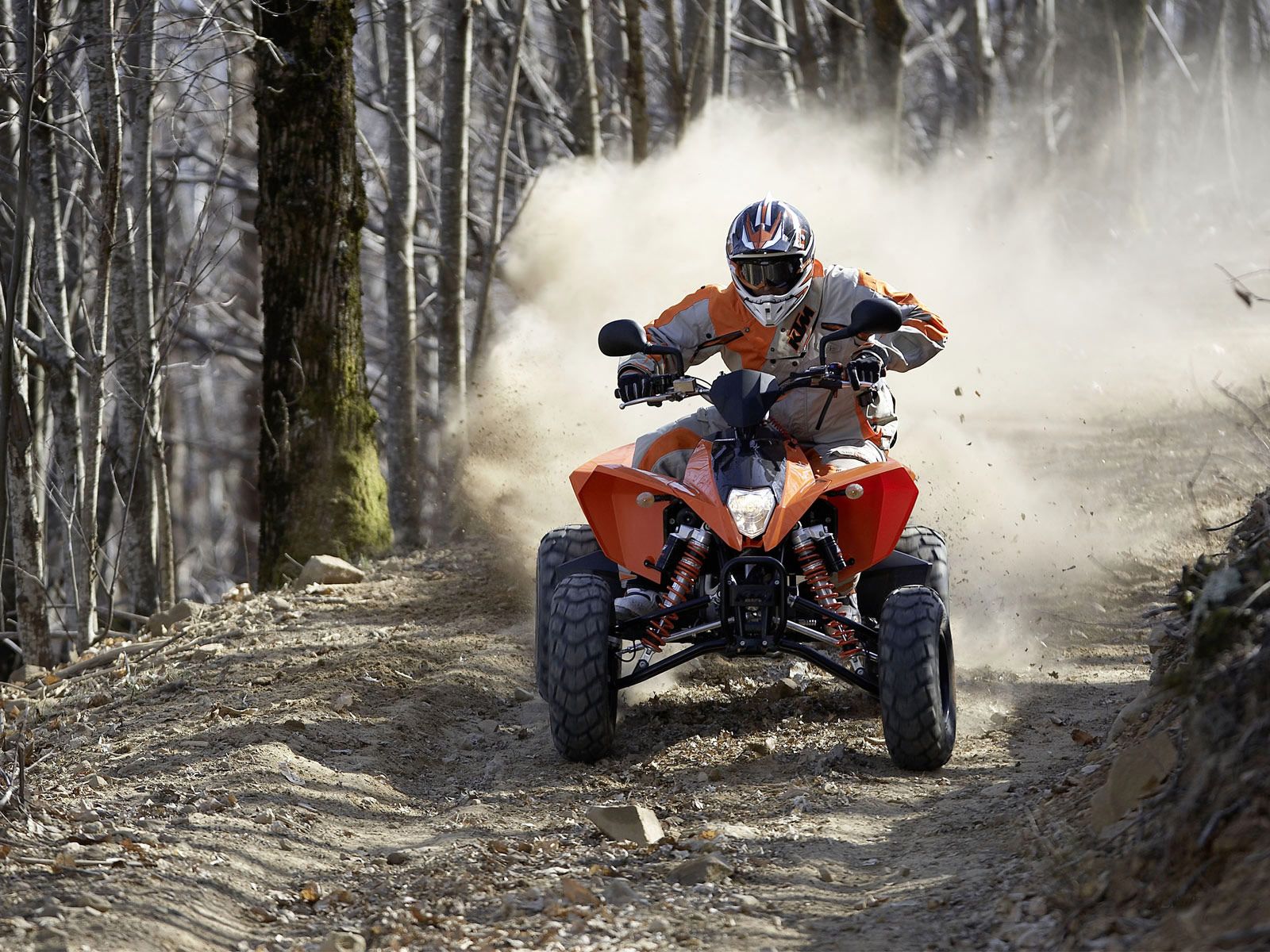 Quad ATV su sentiero boschivo, 1600x1200 HD Ready, Laptop