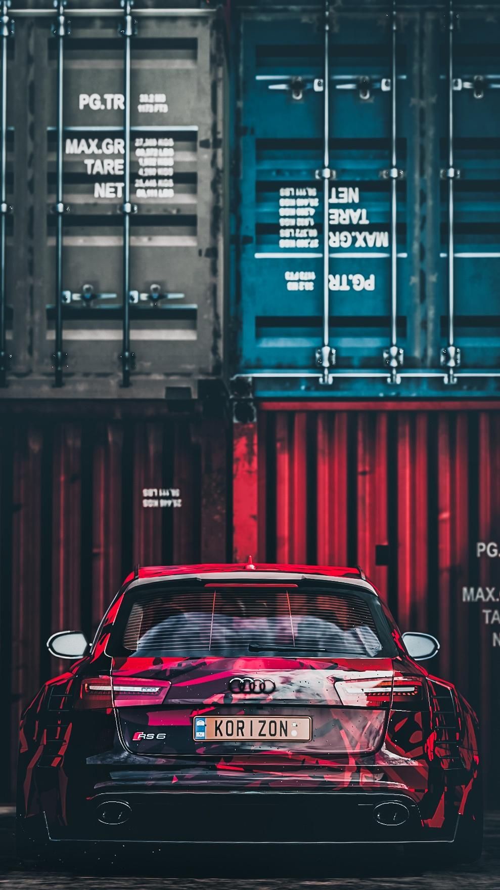 Audi RS6 rossa retro, V8 biturbo, sfondi 989x1759 Full HD Verticale, Smartphone