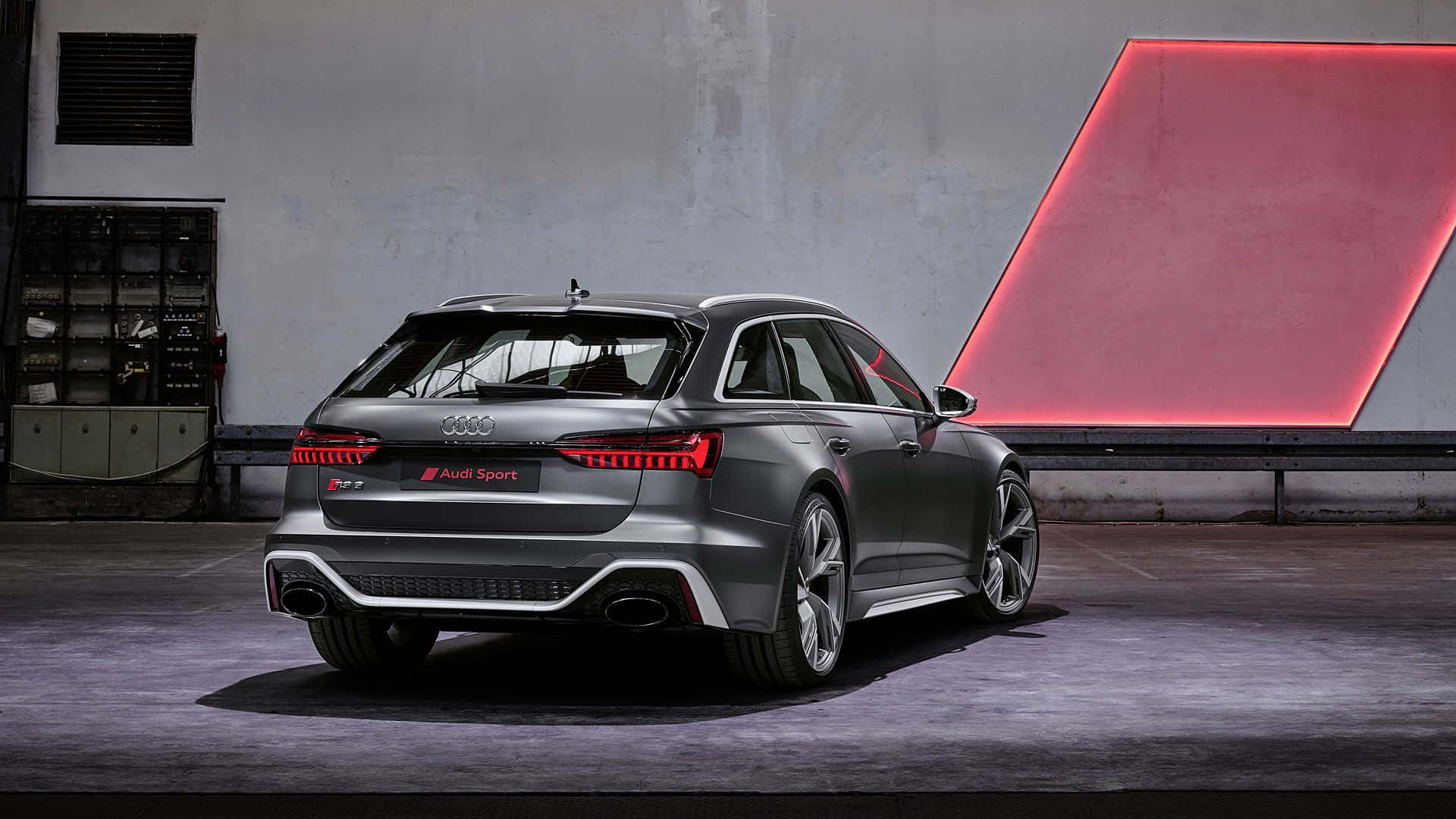 Audi RS6 grigia posteriore, station wagon, 1920x1080 1080p, Desktop