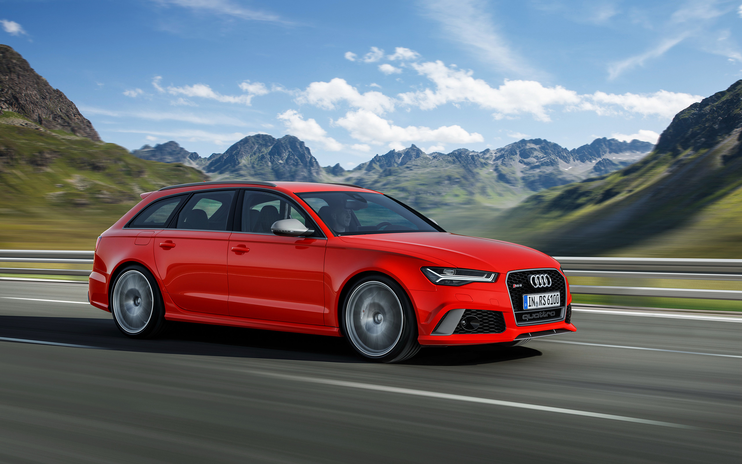 Audi RS6 Avant rossa, sfondo 2560x1600 2K+, Laptop