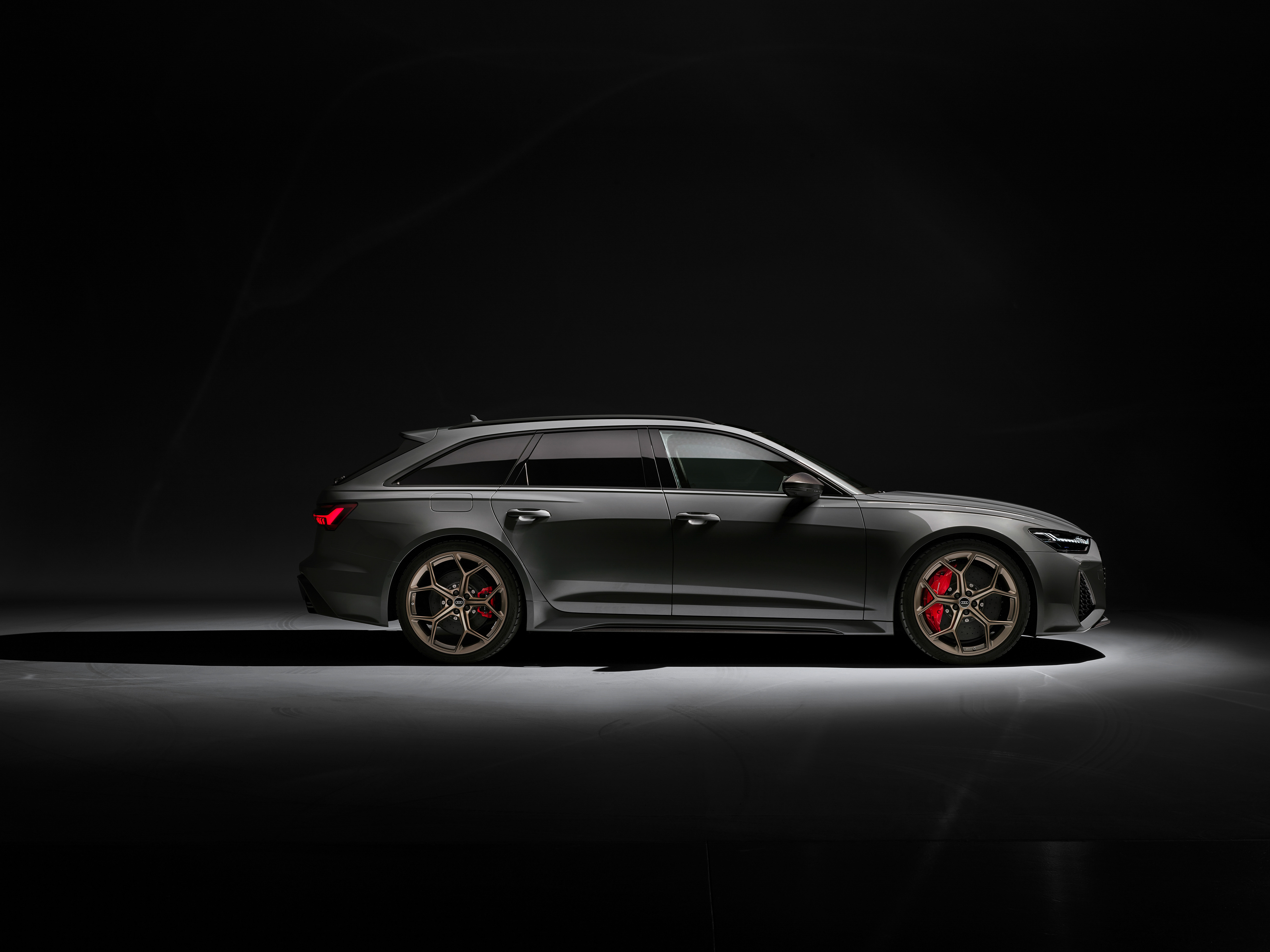 Audi RS6 Avant grigia, sfondo 4961x3720 Ultra HD, Monitor 4K
